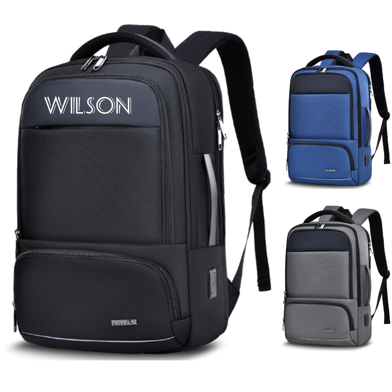 Oxford Business Backpack with USB Charging Port 2