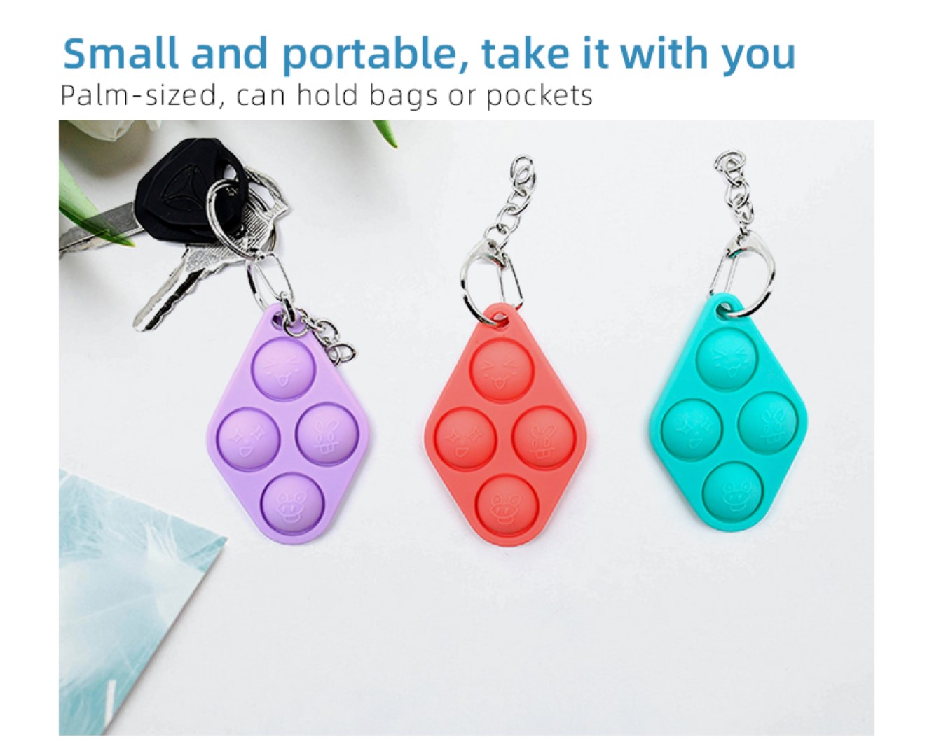 Stress Reliever Silicone Keychain 1