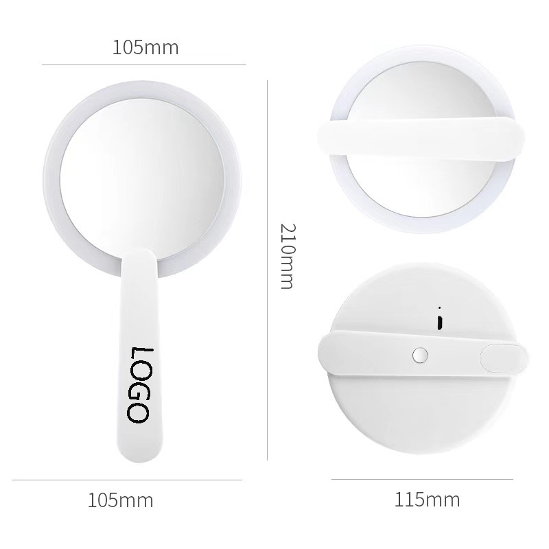 Travel Swivel Foldable Makeup Handheld LED Mirror 5