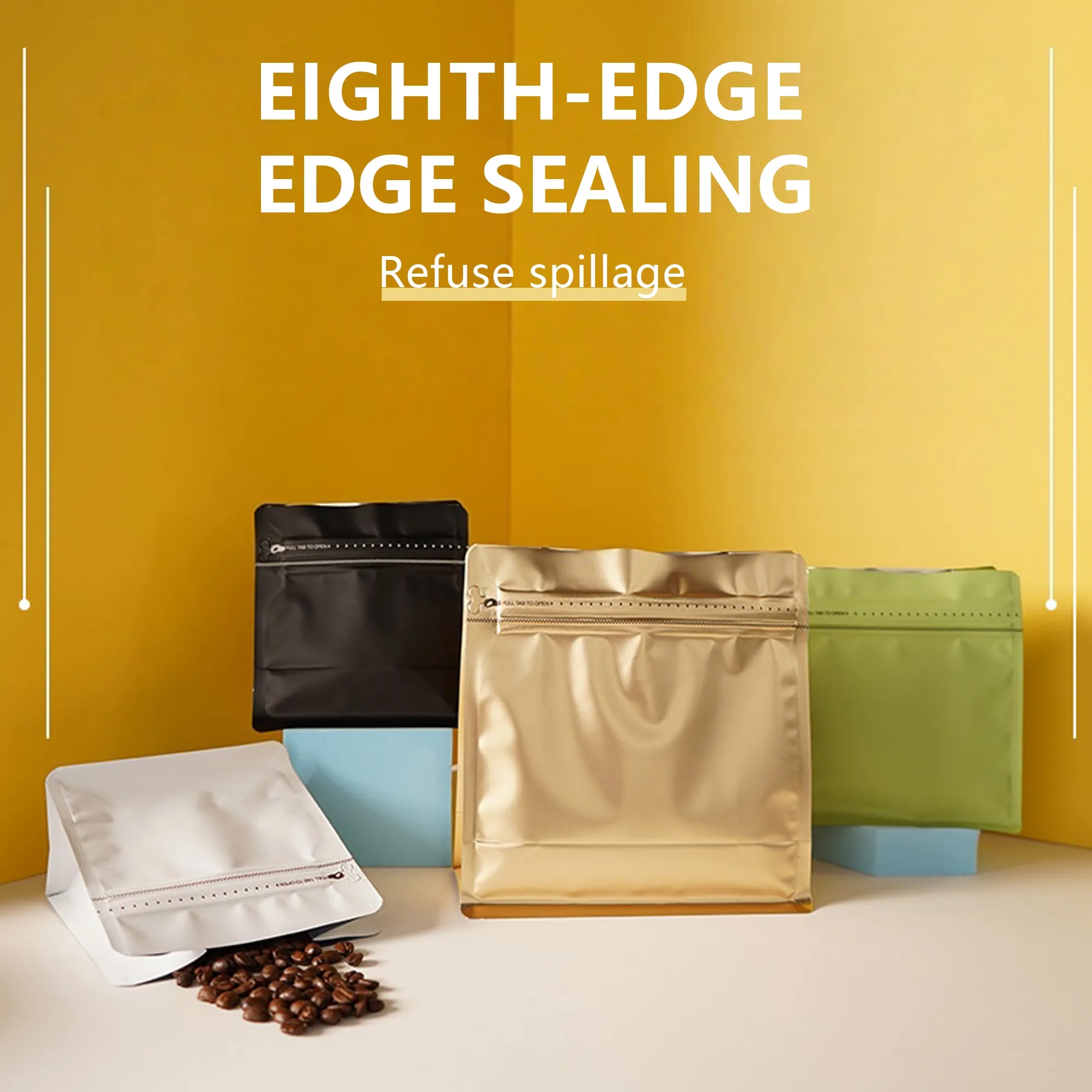 Self Sealing Coffee Bag With Degassing Valve 5