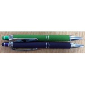 Silver Clip Metal Push Click Action Ball Point Pen 9