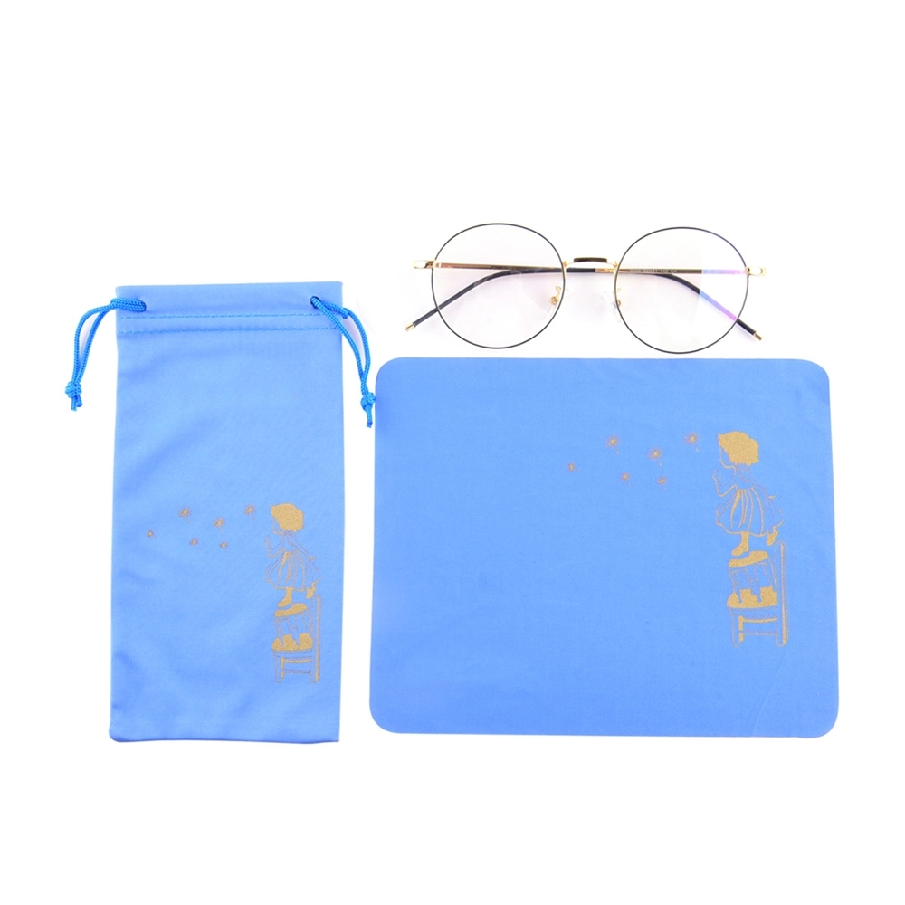 Rpet Microfiber Lens Cloth with Drawstring Pouch 9