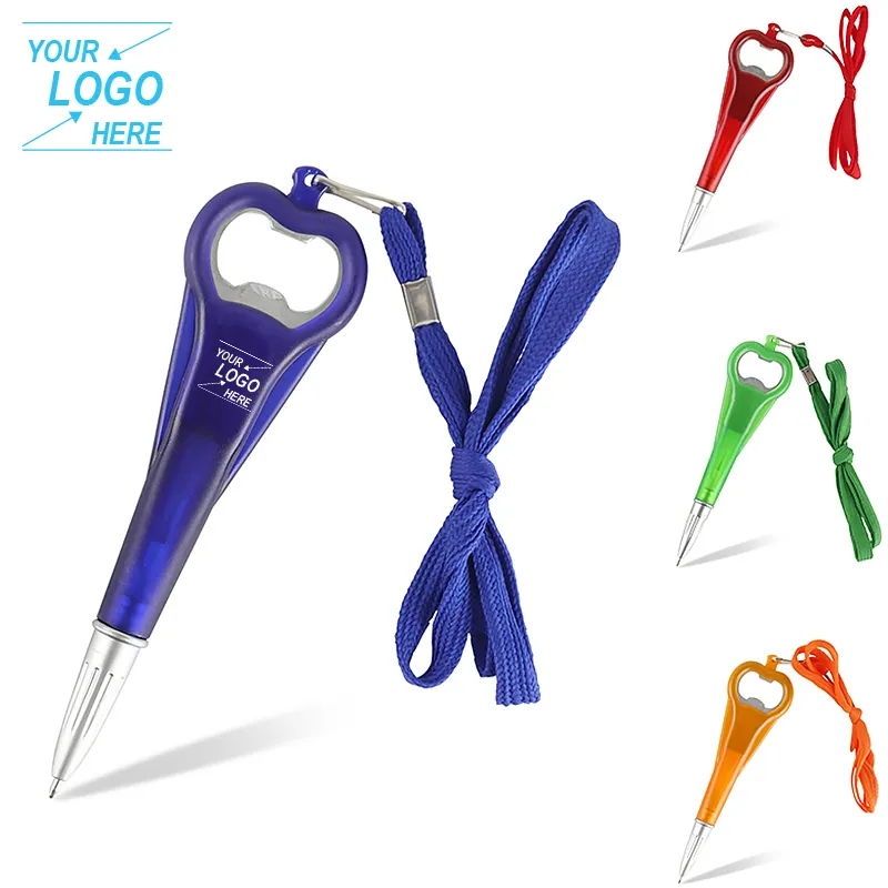 Bottle Opener Magnet Pen with Lanyard 2