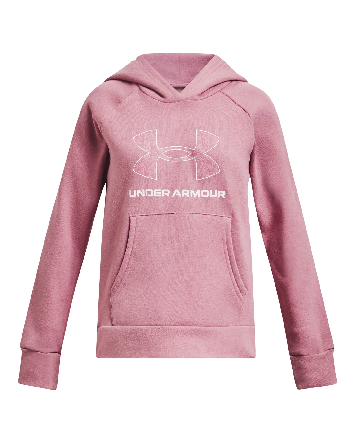 UA Rival Fleece Big Logo Print Fill Girls' Hoodie 7