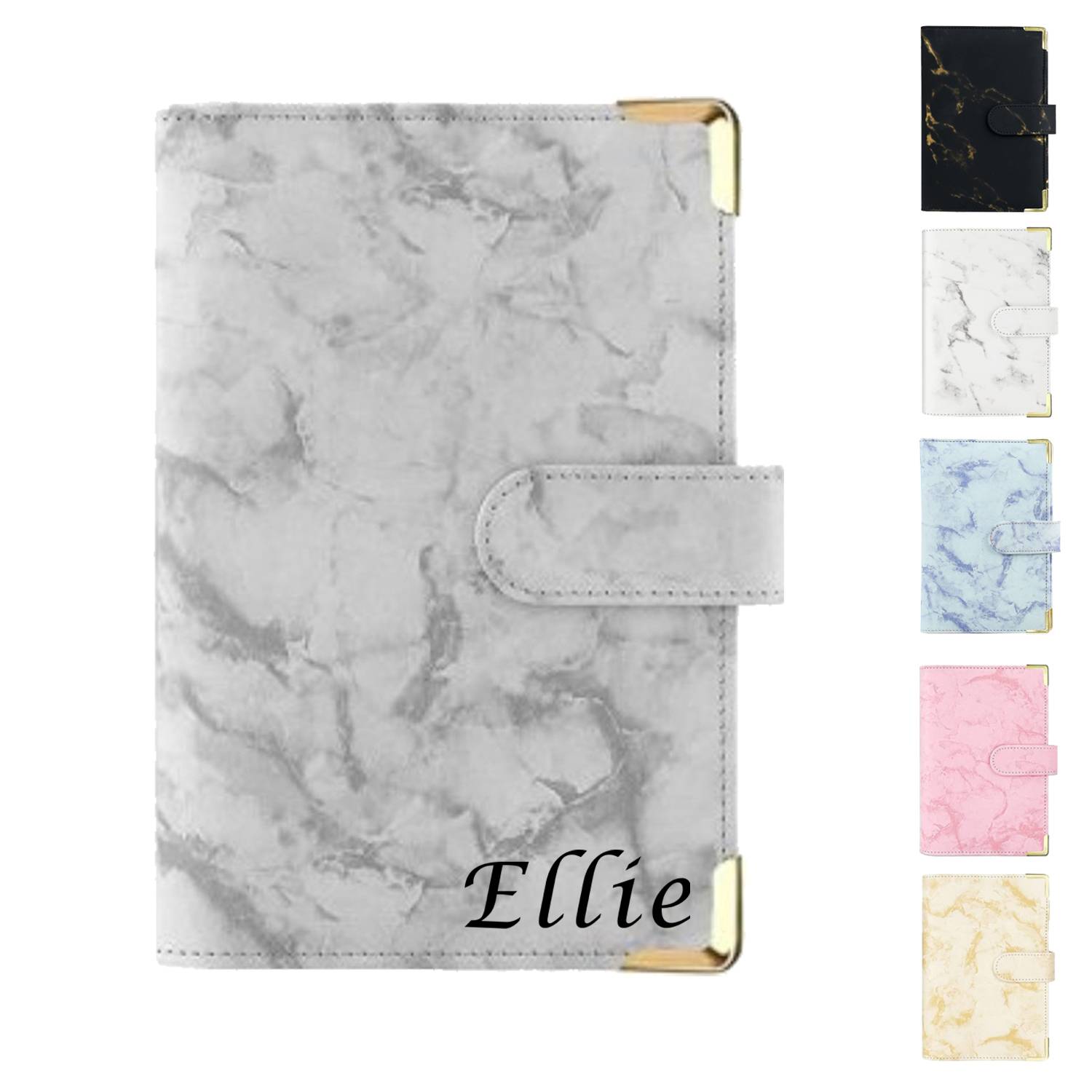A6 PU Leather Marble Binder Set