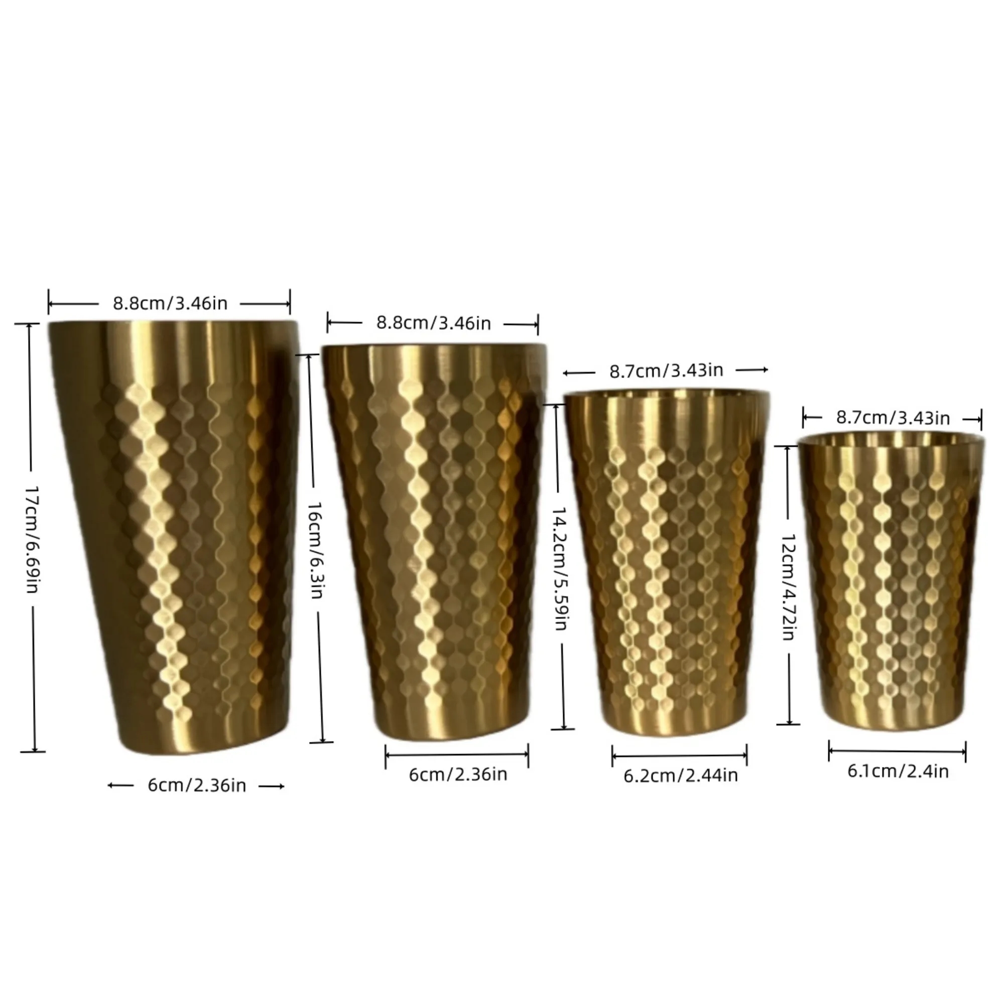 Stainless Steel Stackable Drinking Cup 6 oz 22 oz 8