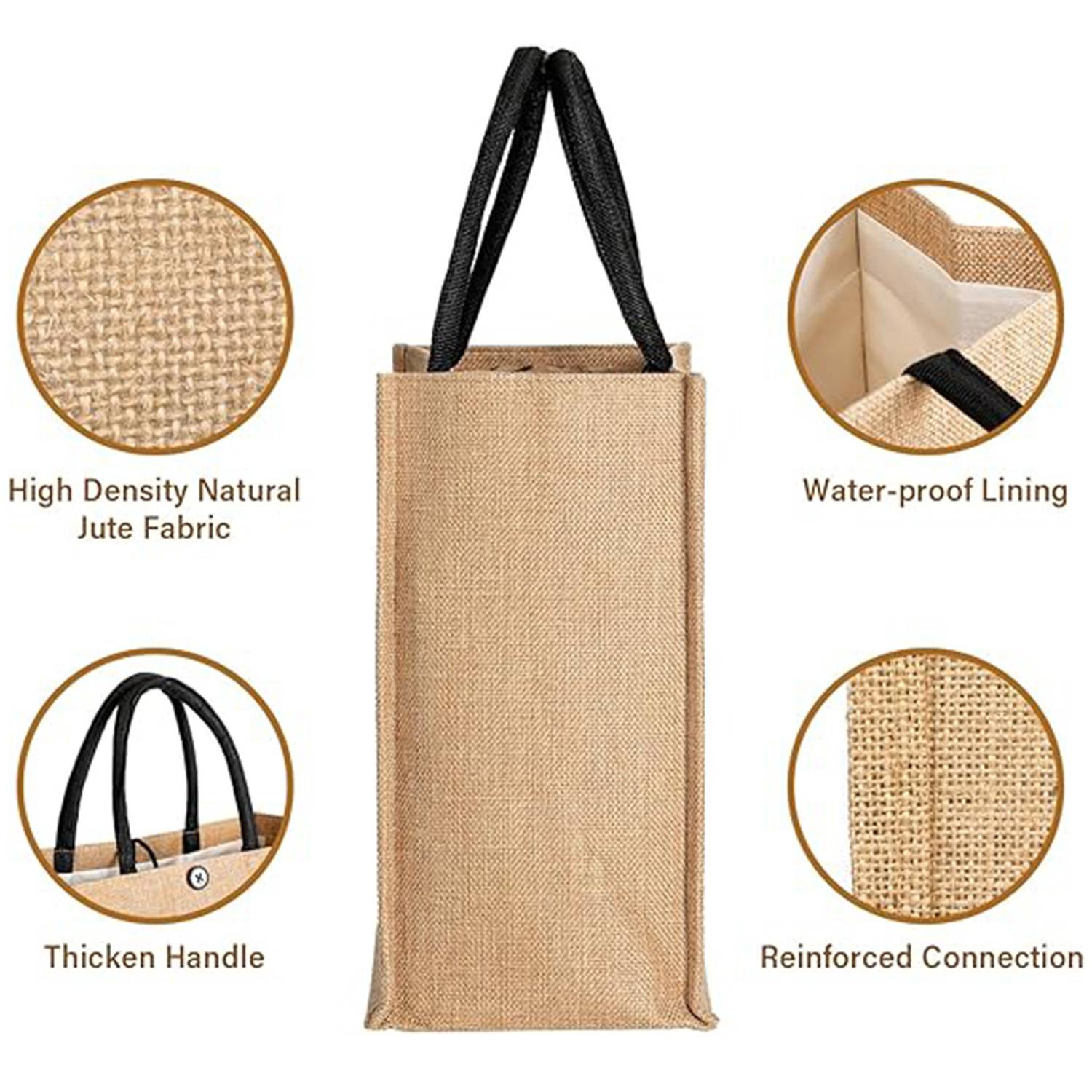 Spacious Linen Cotton Beach Tote Bag w/ Wallet 3