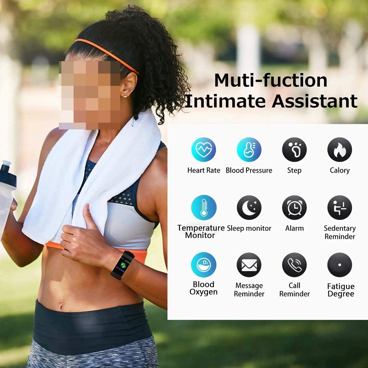 S5 Sleep Monitor Fitness Activity Tracker Smart Watch 4