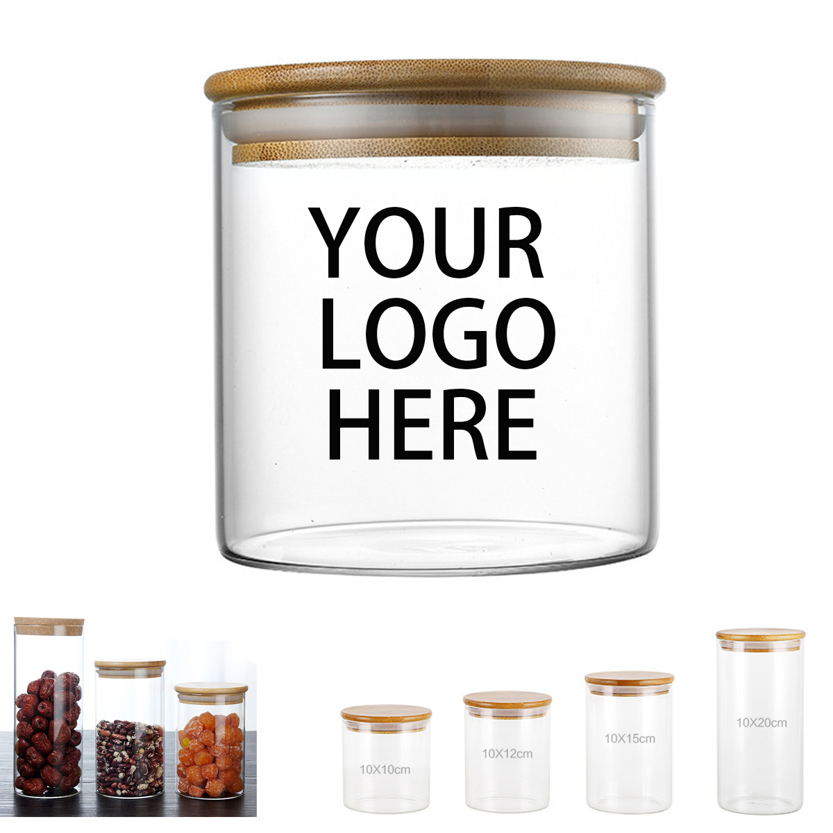 Glass Jars with Sustainable Bamboo Lids 2