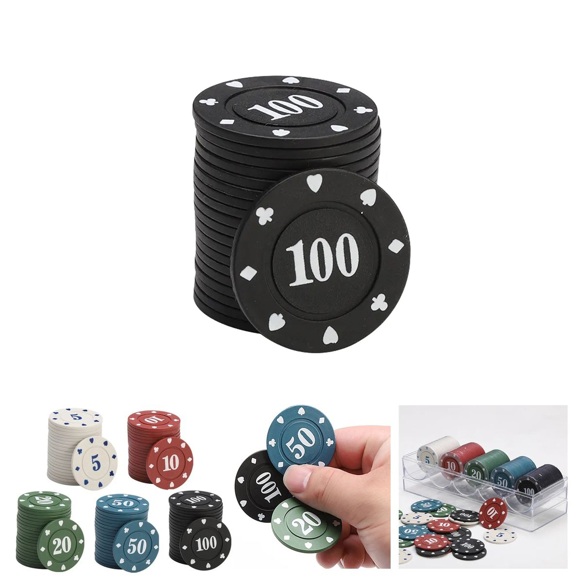 Heavyweight ABS Poker Chips for Card Games 1
