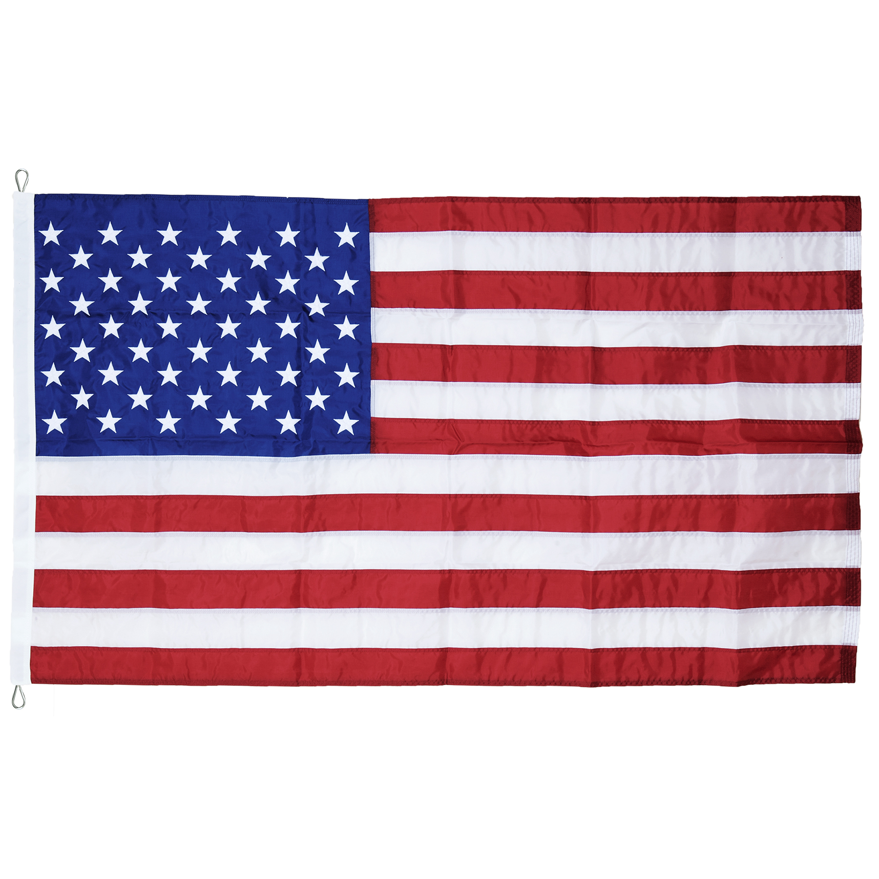 10' x 15' U.S. Nylon Flag with Rope and Thimble 1