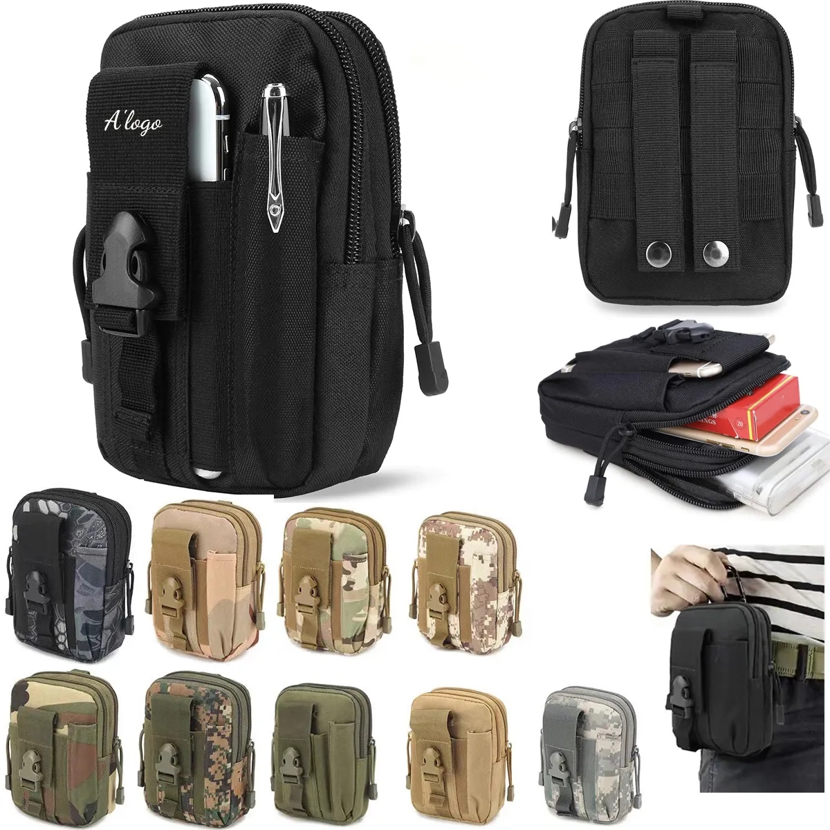Tactical Molle Pouch with Phone Belt Clip Holder 5
