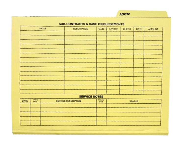 File Folder - Letter Size - 3rd Tab Position Printed with 1 PMS Color 2