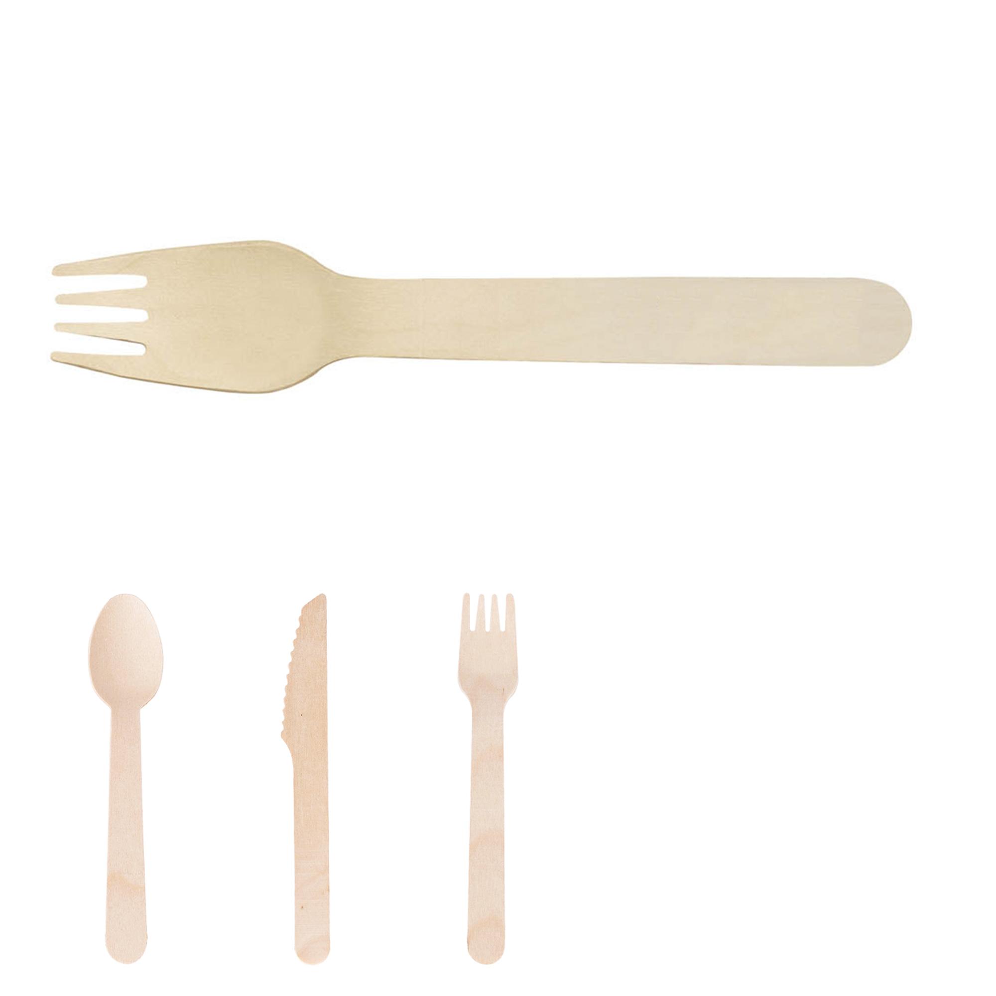 5.5" Wooden Fork Smooth Edges and Durable Material 2