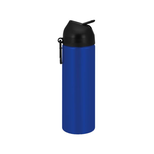 EasyFlow Recycled Aluminum Bottle w Straw Lid, custom water bottle with logo imprint 115
