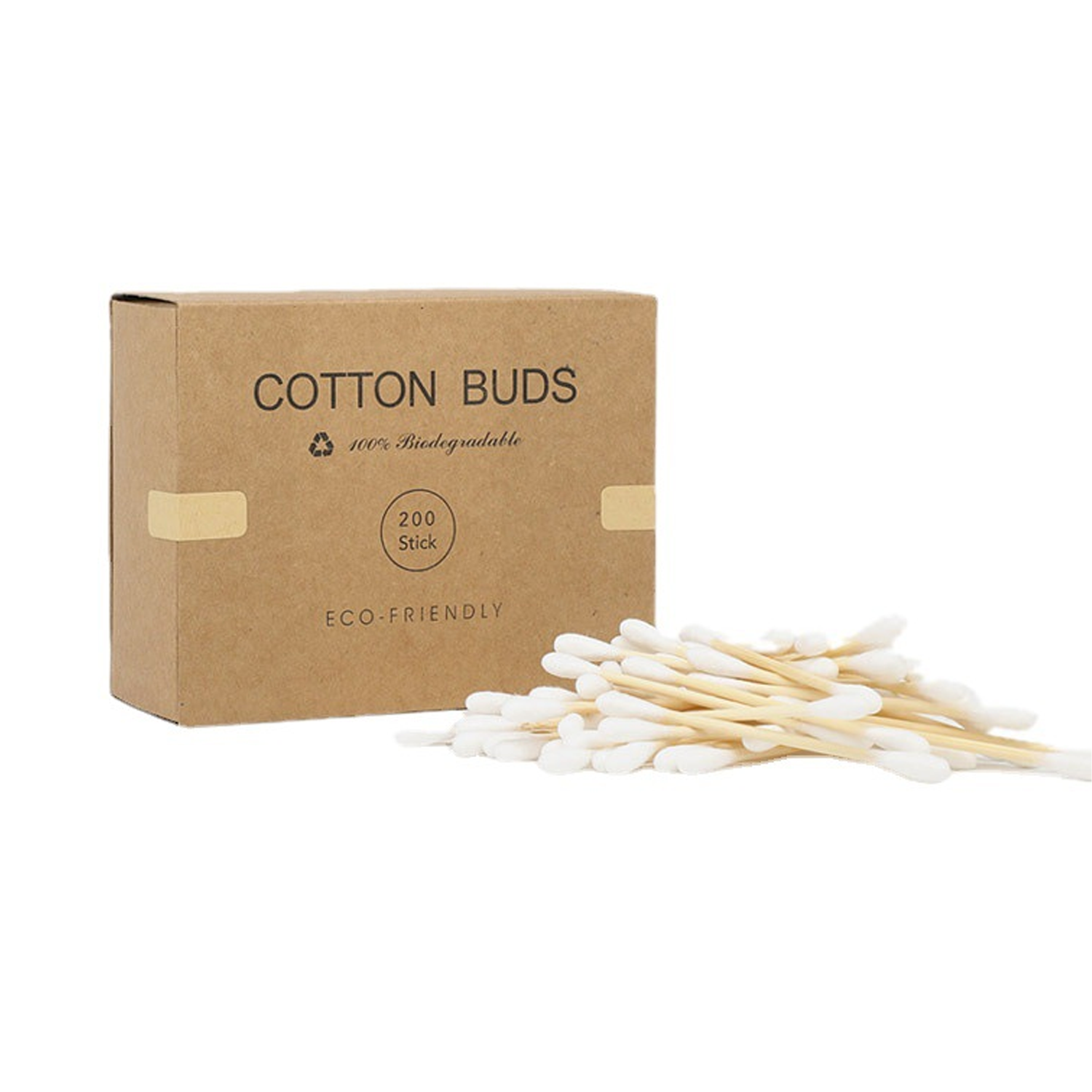 200-Count Bamboo & Wood Cotton Swabs 5