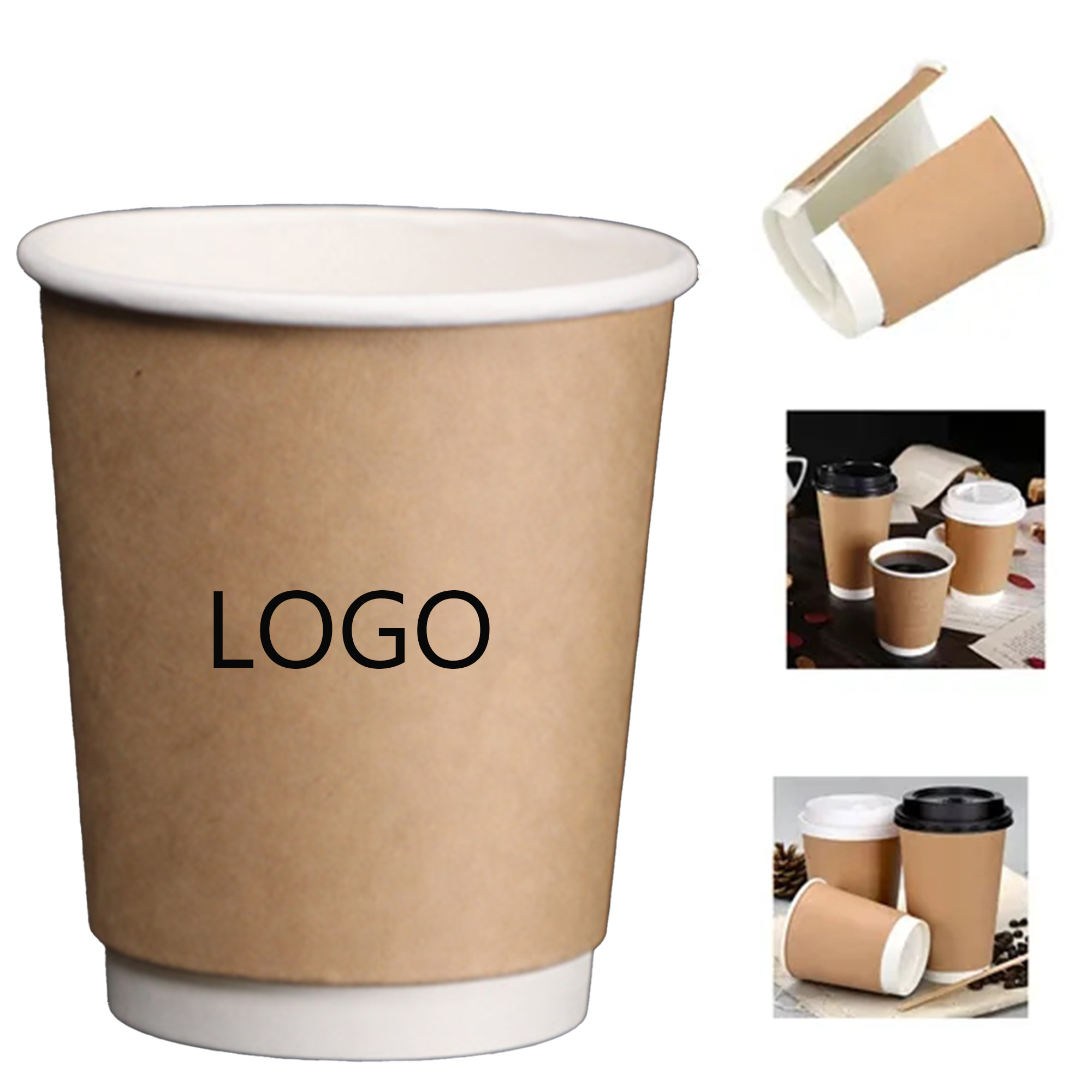 8oz Double Wall Kraft Paper Cup 3