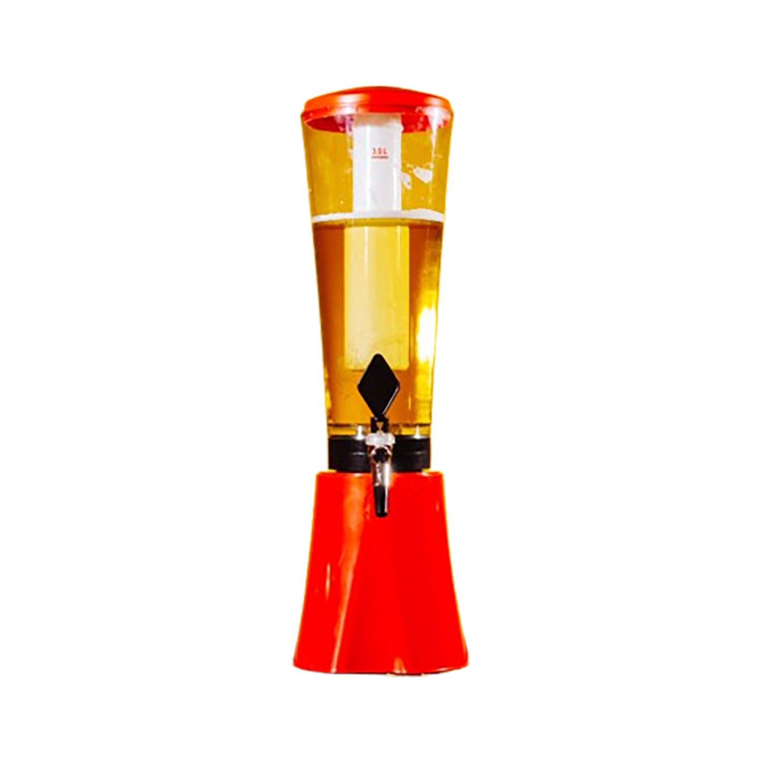 3L ABS Beer Tower Beverage Dispenser w/ Ice Tube 7