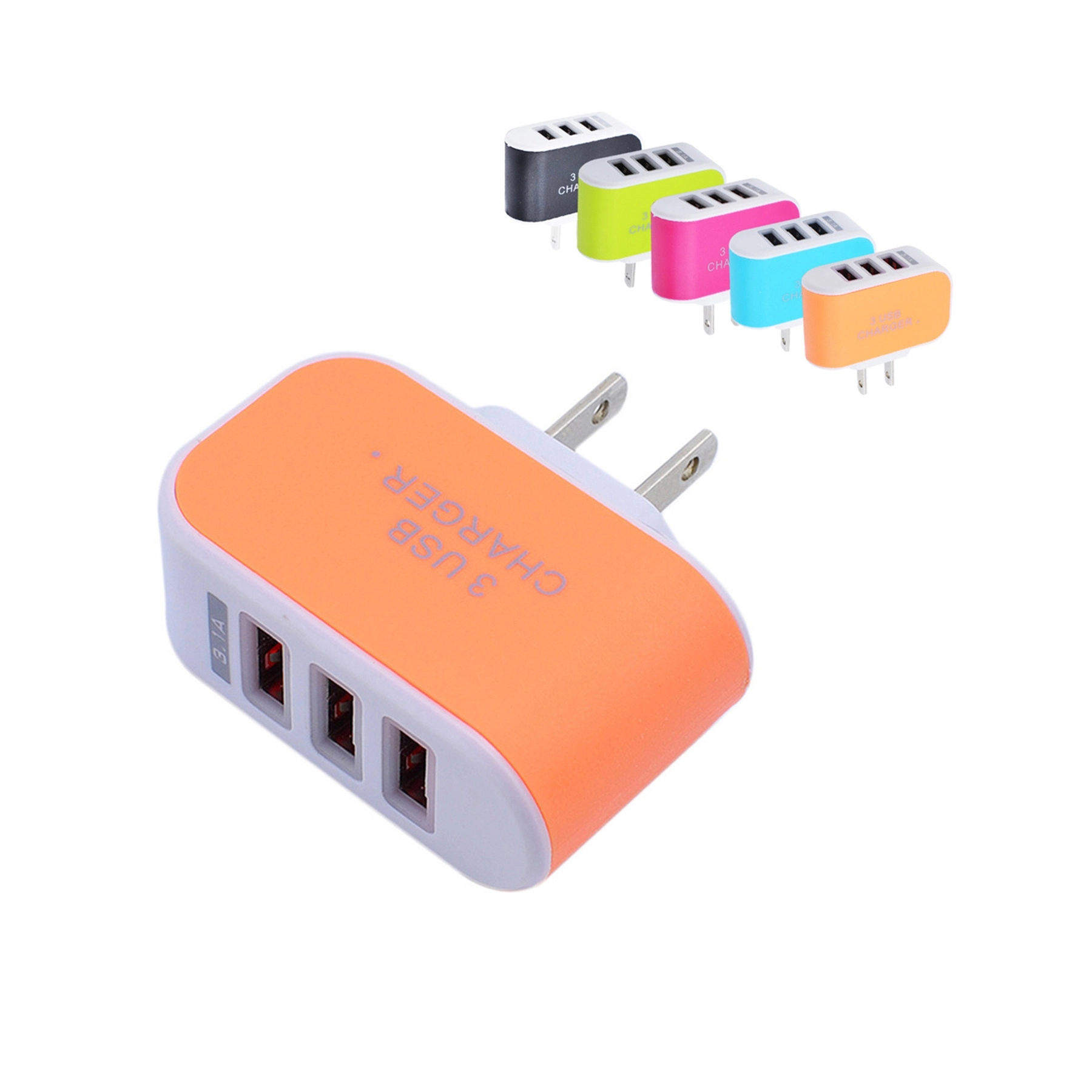 Low MOQ 3 USB Charger Plug