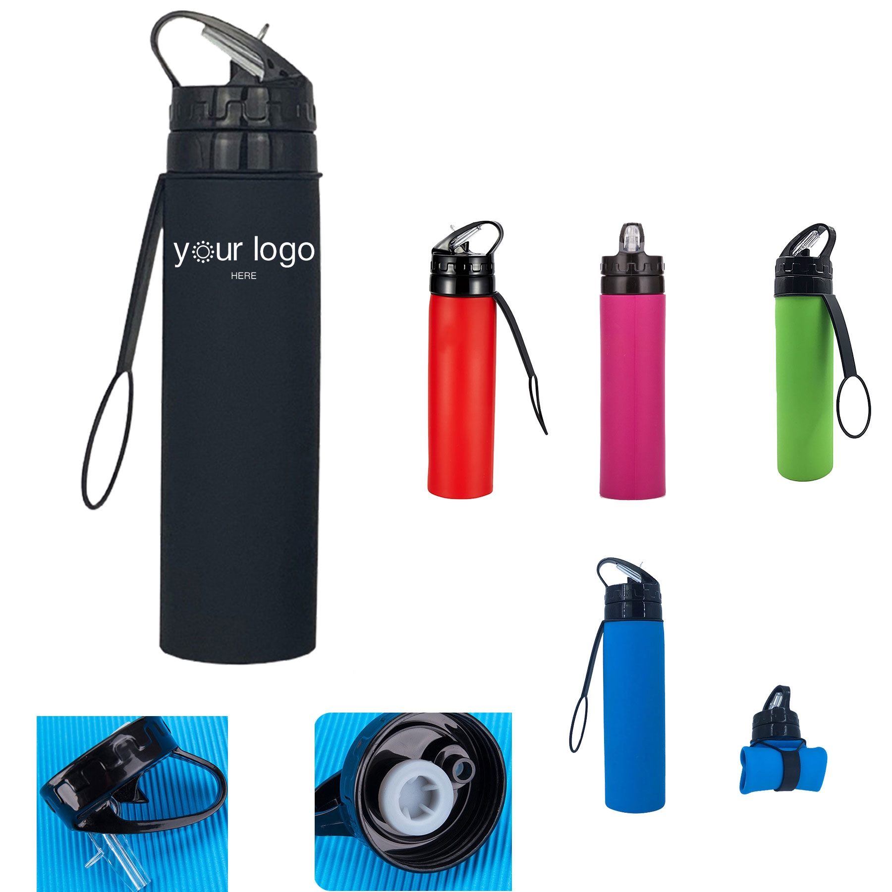 Collapsible Foldable Food-grade Kettle Water Bottle 2