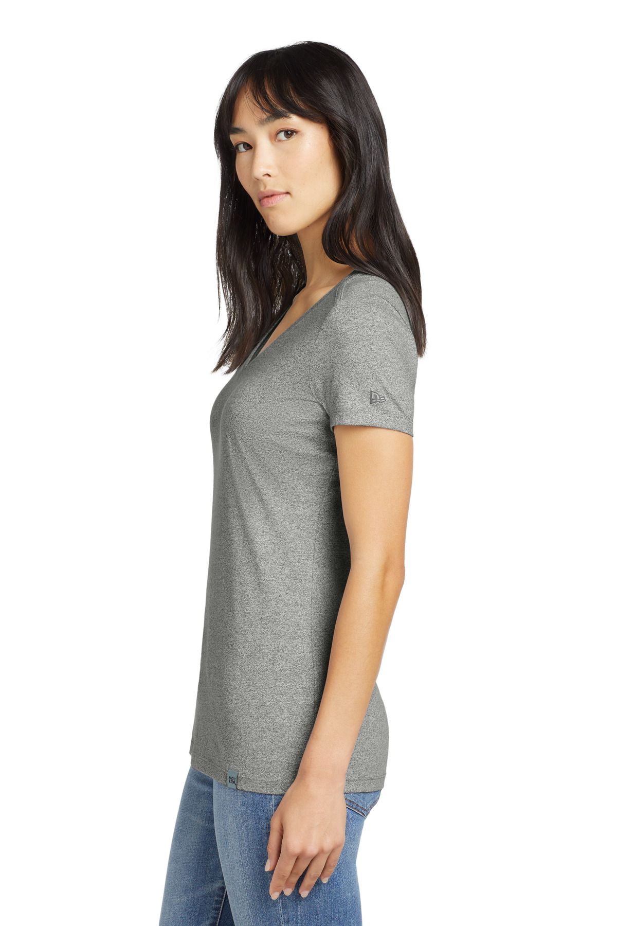 New Era Women's Heritage Blend V-Neck Tee. LNEA101 5