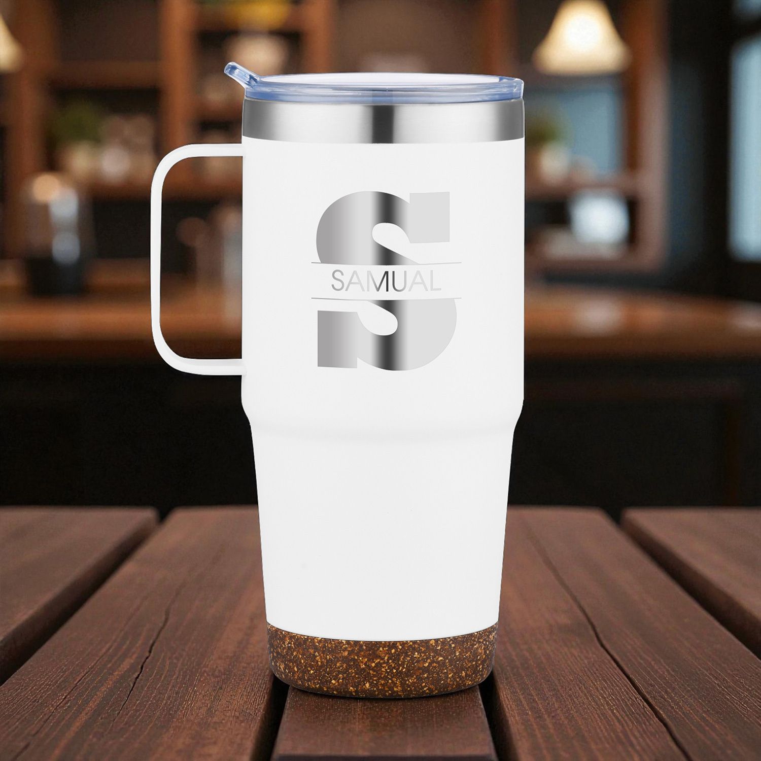 POD CORK BOTTOM STAINLESS MUG 24 OZ
