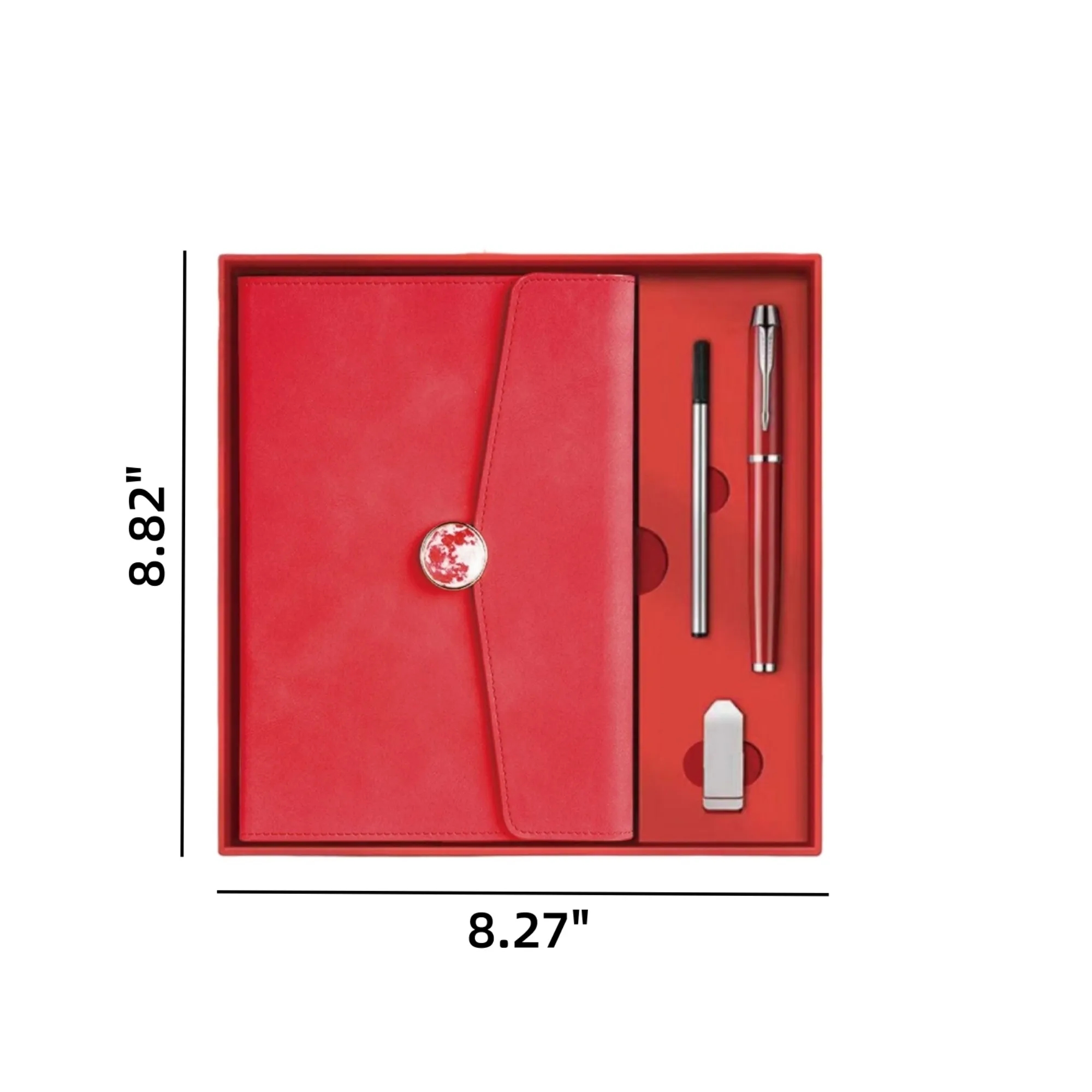 Deluxe Leather A5 Notebook And Pen Gift Set 2