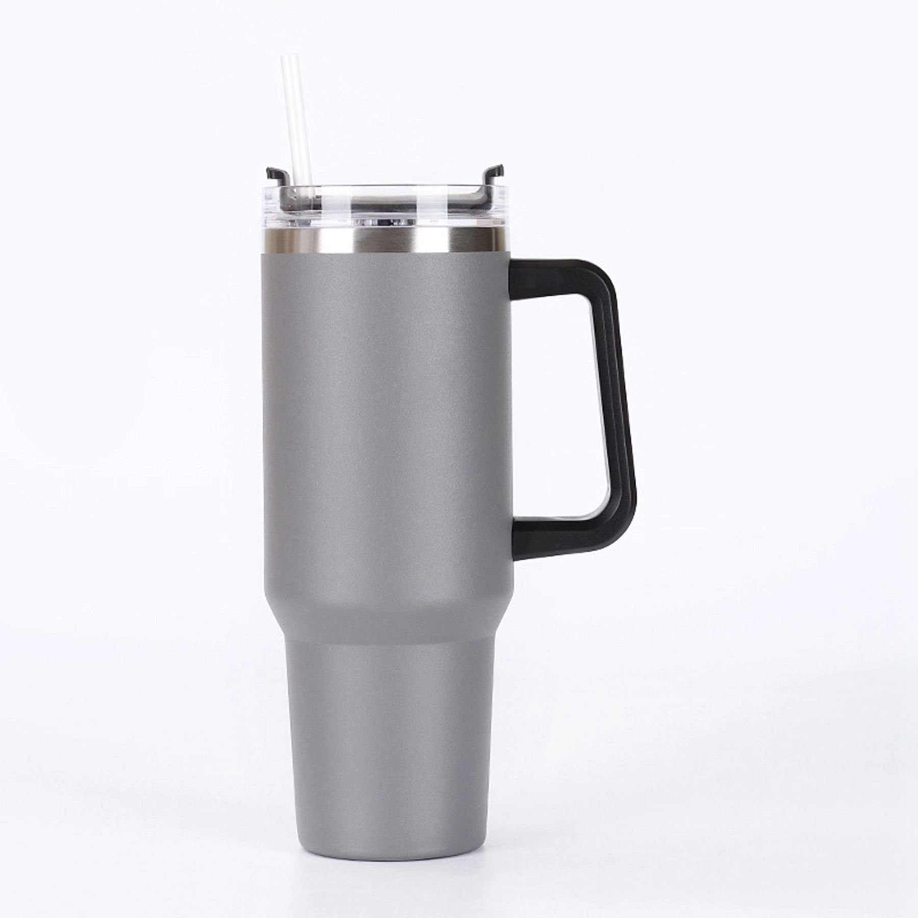 30 Oz. Vacuum Stainless Steel Tumbler with Handle & Straw 2