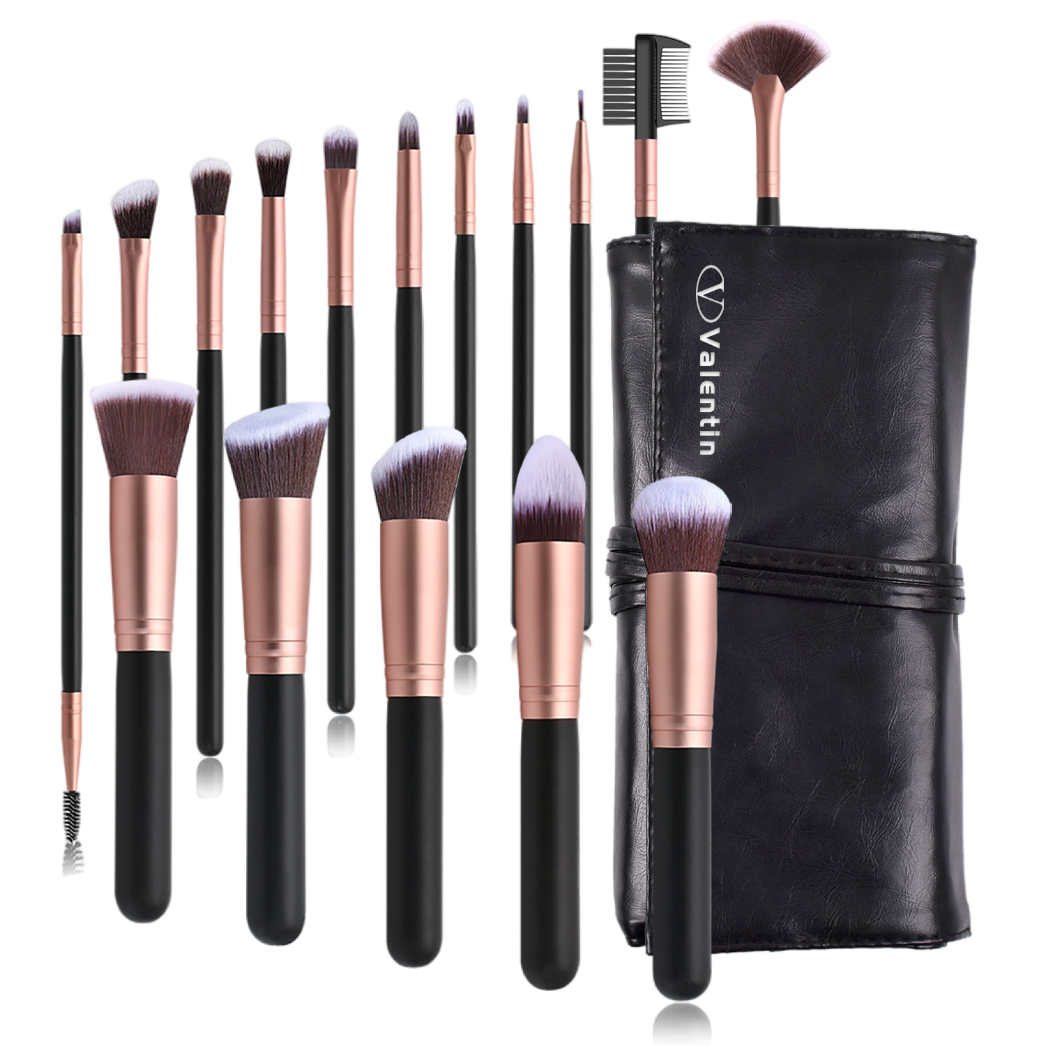 16Pcs Eye Shadow Makeup Brushes Set With Leather Case 1