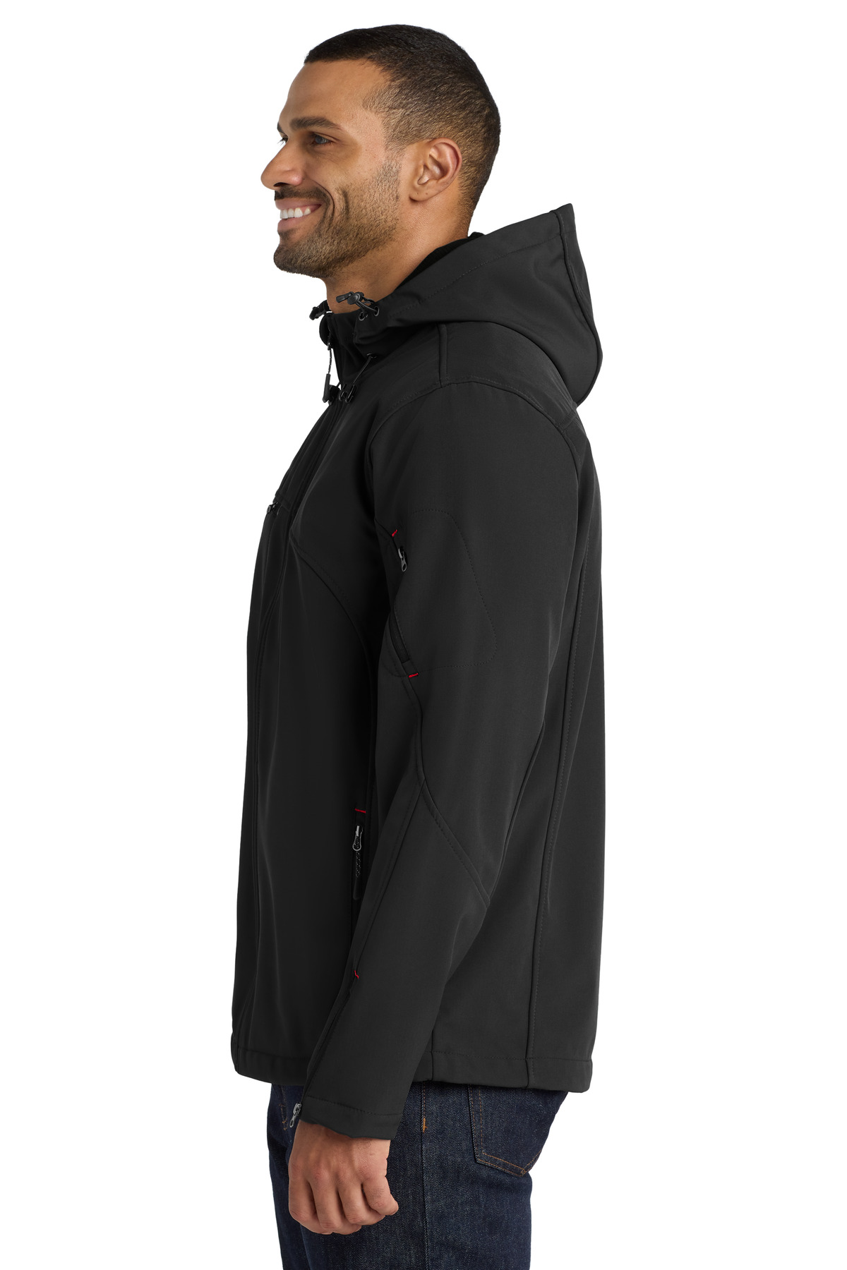 Textured Hooded Soft Shell Jacket