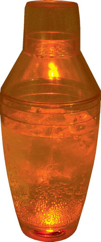 8oz Single Light 3 Piece Martini Top Plastic Cocktail Shaker 4