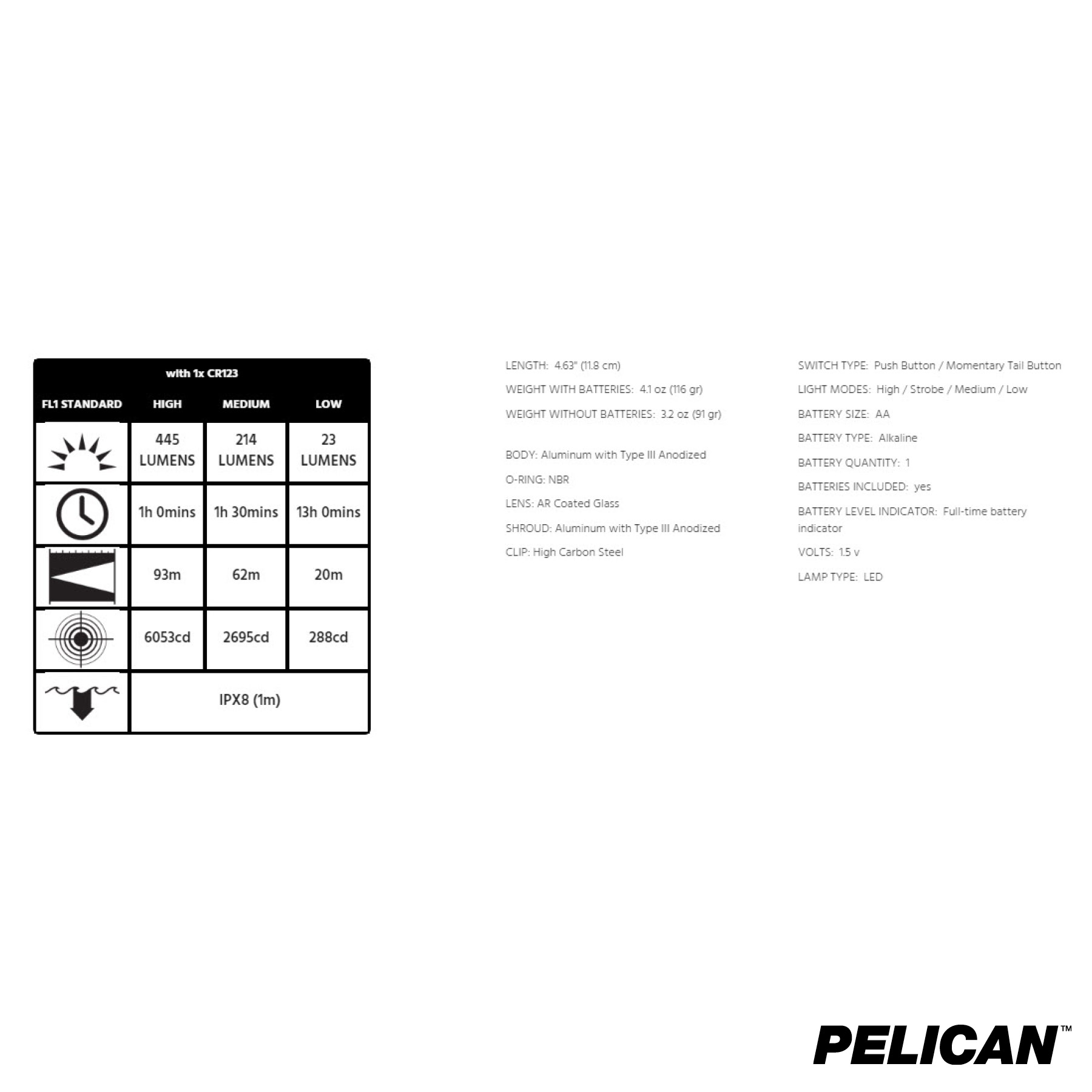 Pelican™ 7110 Tactical Flashlight 2