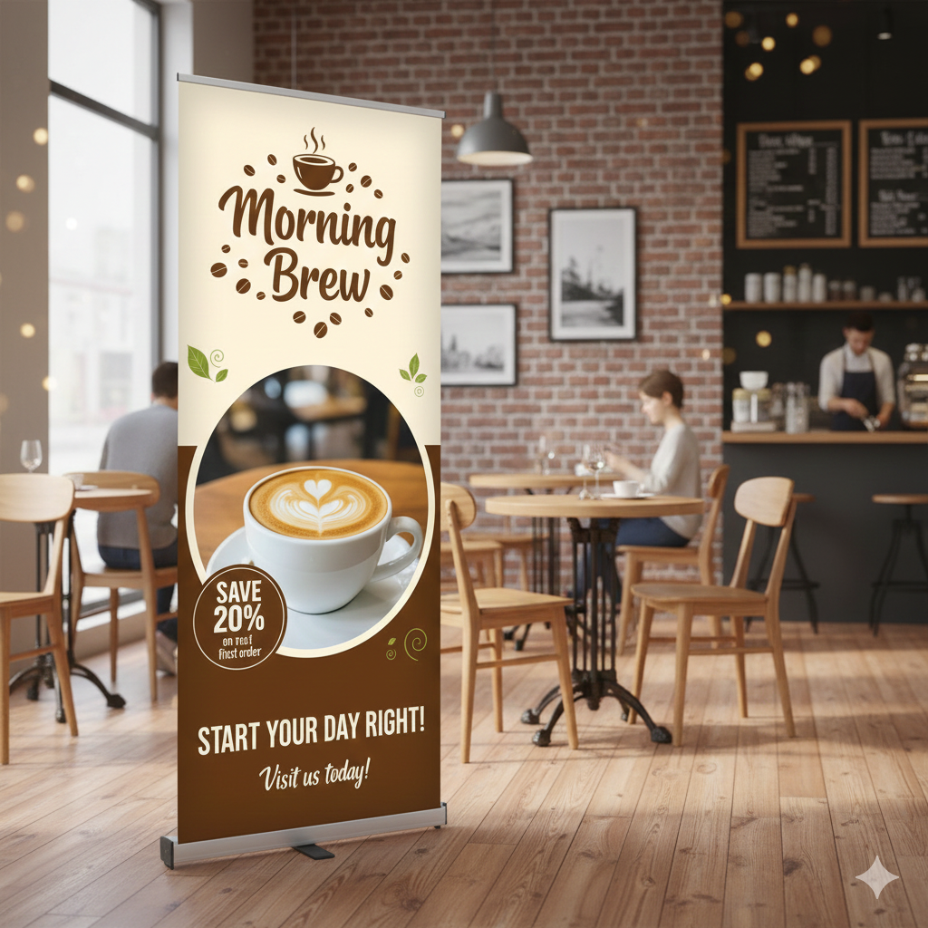 24"W x 80"H Monza™ Fx Retractable Banner Stand Kit, Vinyl 4