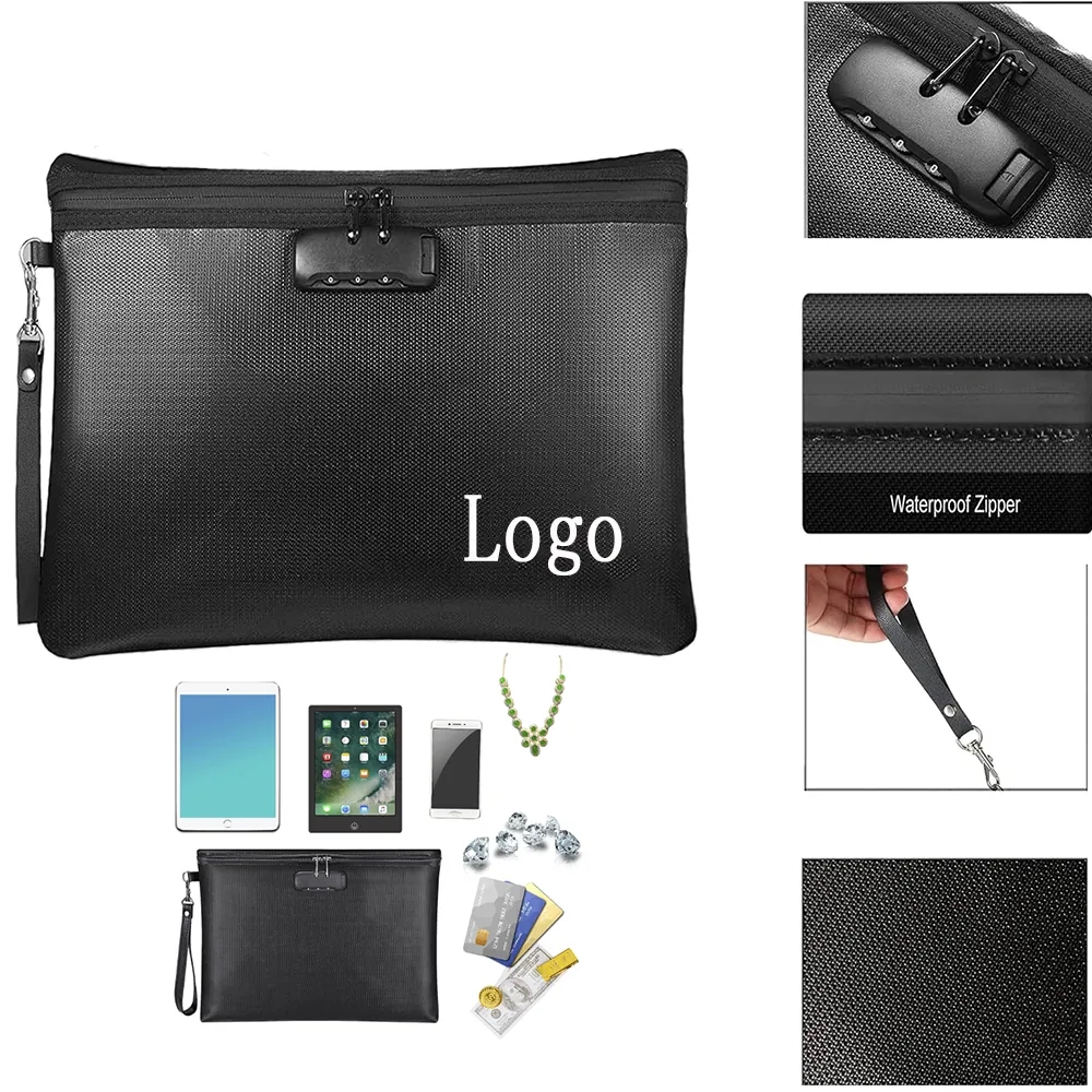 Fireproof Document Bag with Lock 2