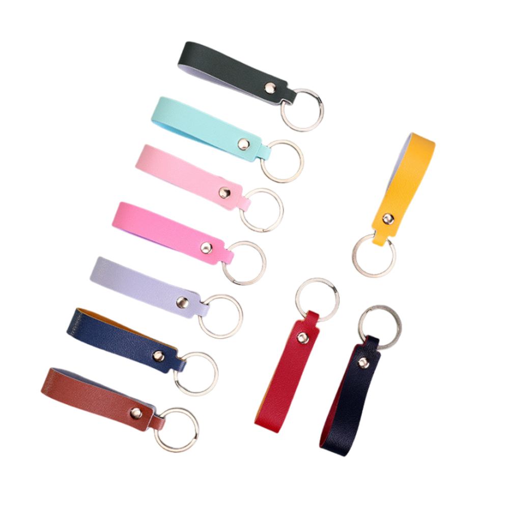 Silkscreen PU Leather Keychain 1