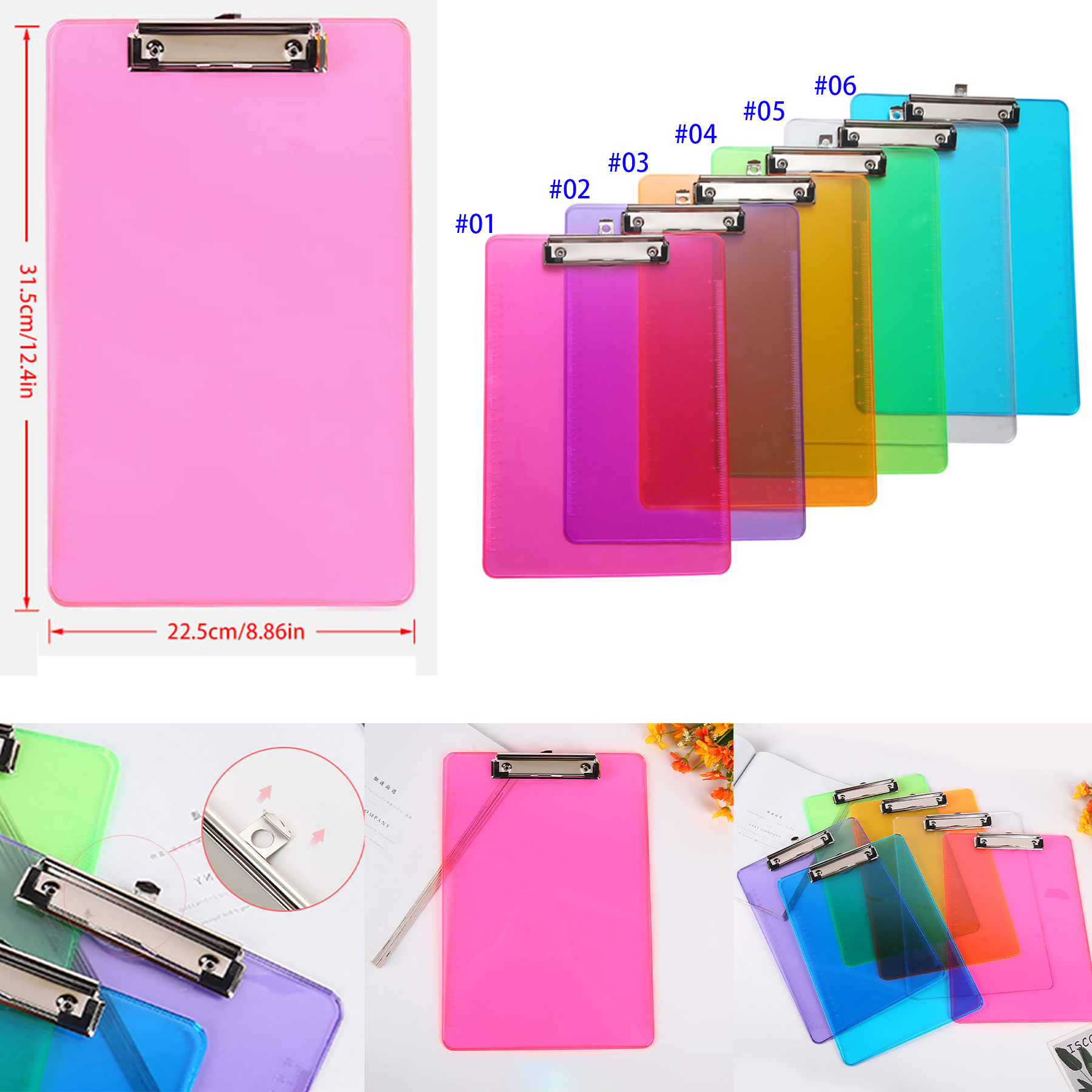 A4 Clear Clipboard with Hook 2