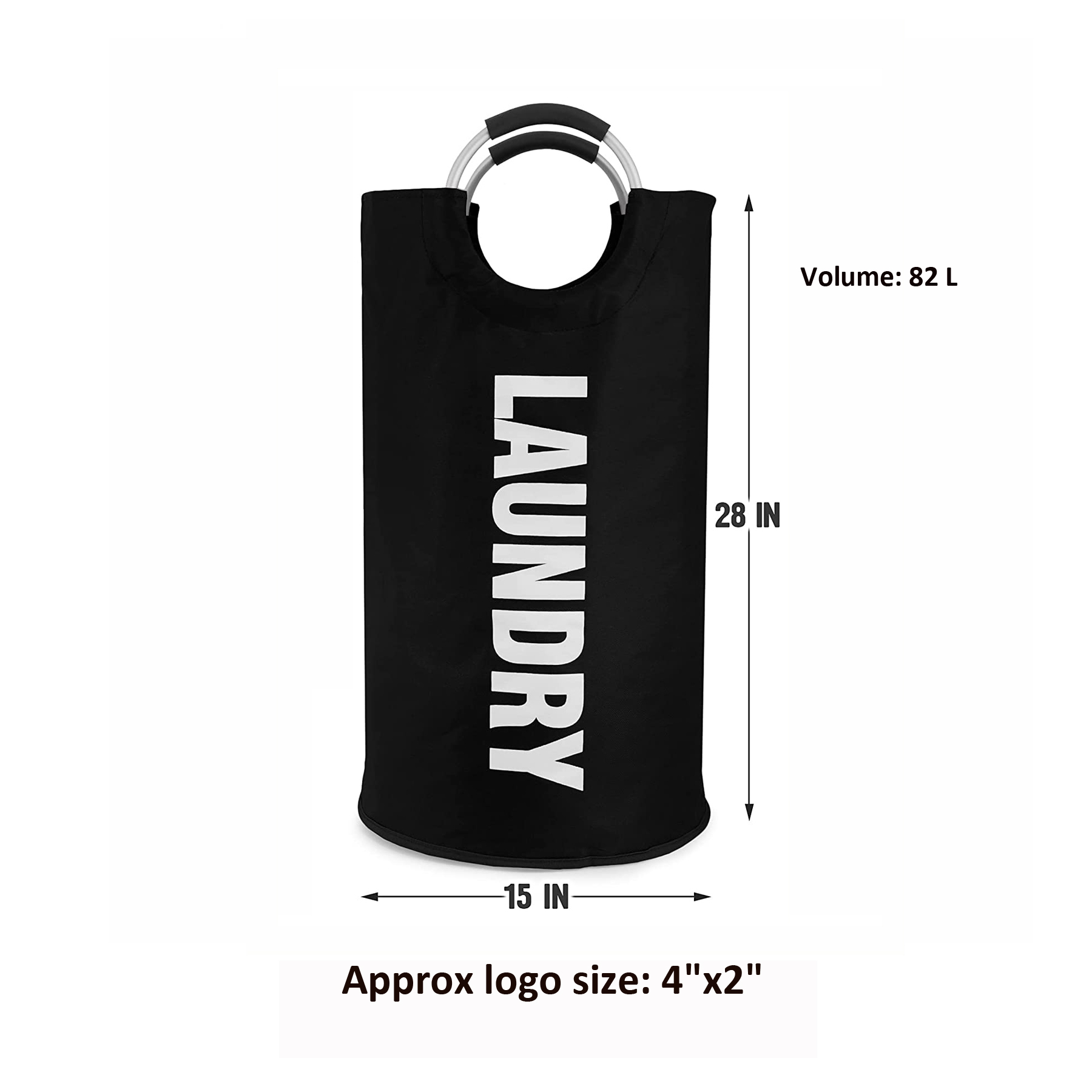 82 L Foldable Clothes Laundry Basket Bag 9
