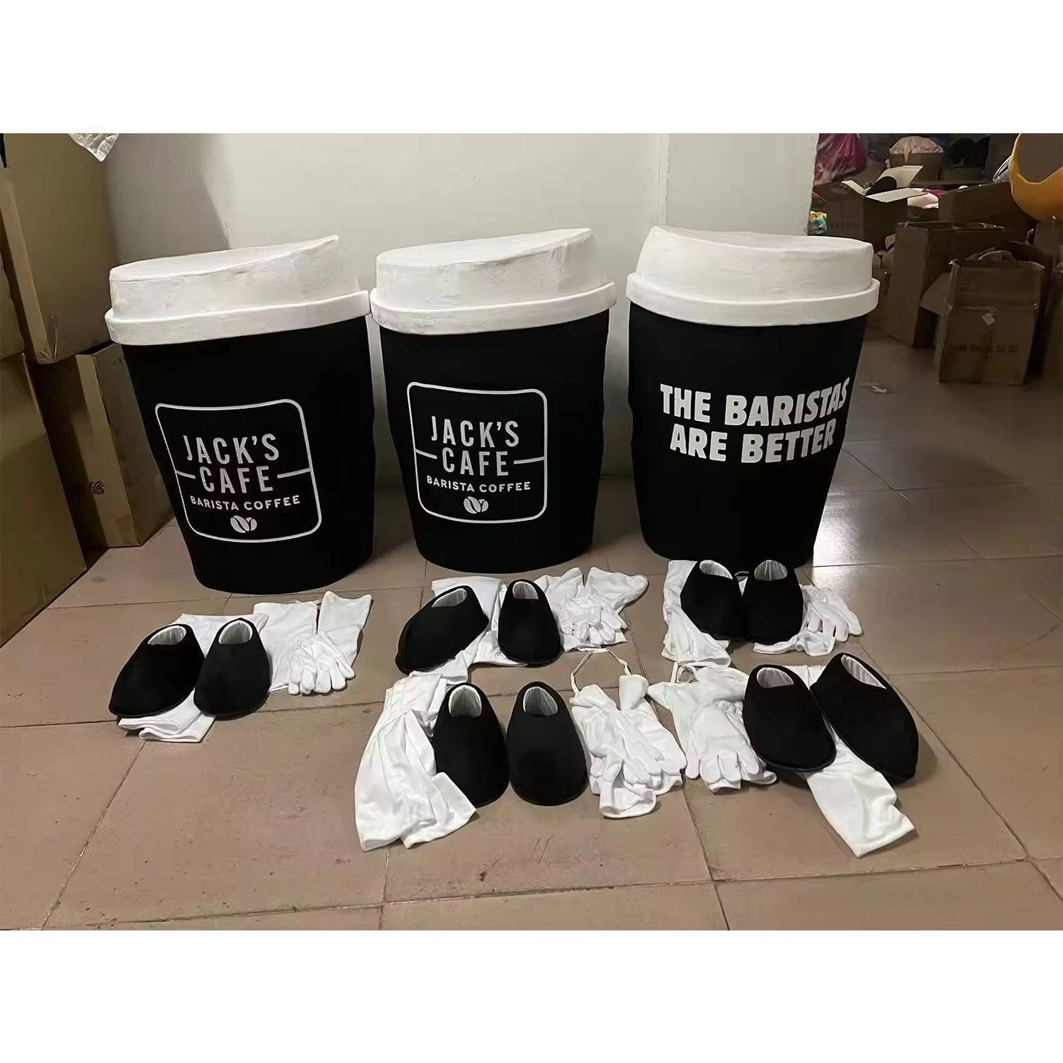 Customized Coffee Drink Mascot Costume Set 2