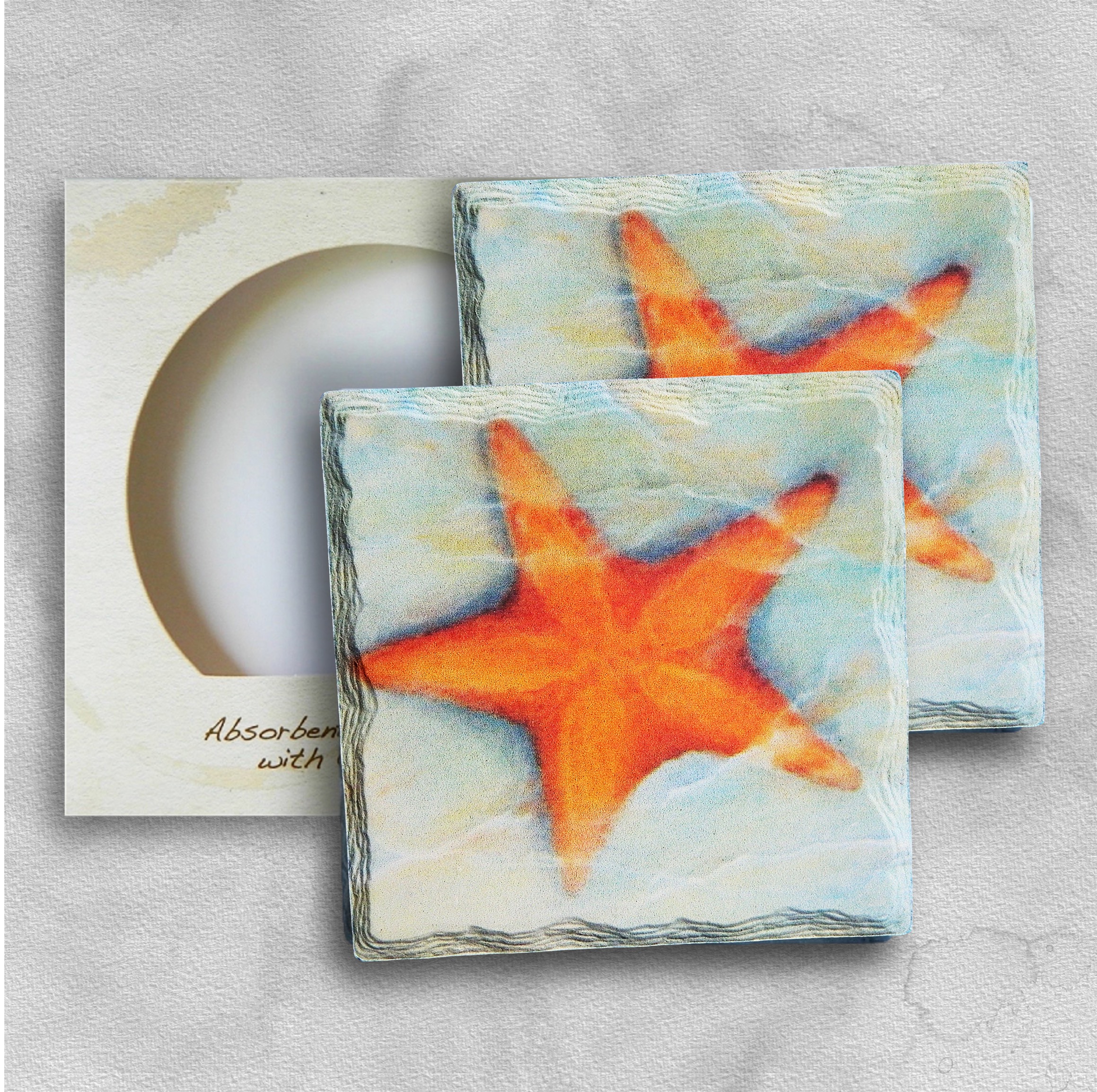Two Square Layered Edge Coaster Box Set 5