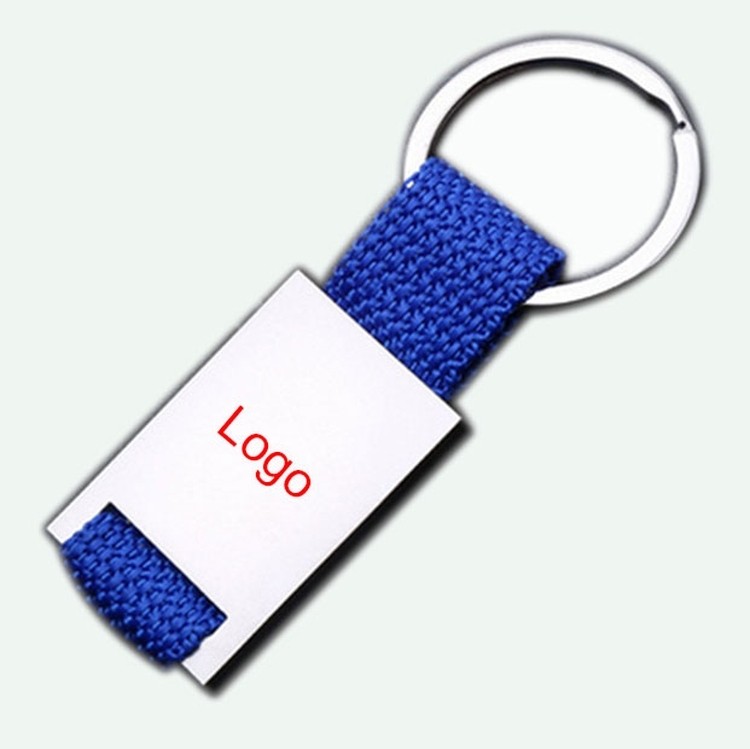 Webbing Ribbon in Metal Key Chains 1