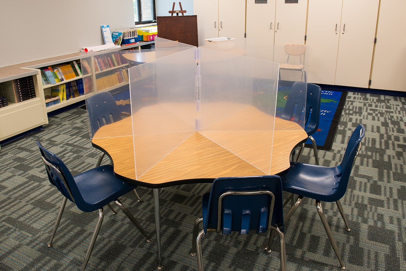 TopLine Table Top Divider Shield 8 Person 4