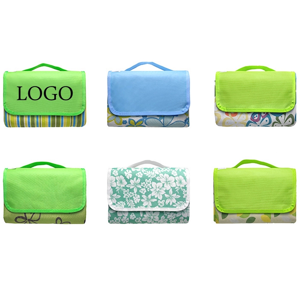 Custom Gift 600D Oxford Fabric Picnic & Beach Blanket 4