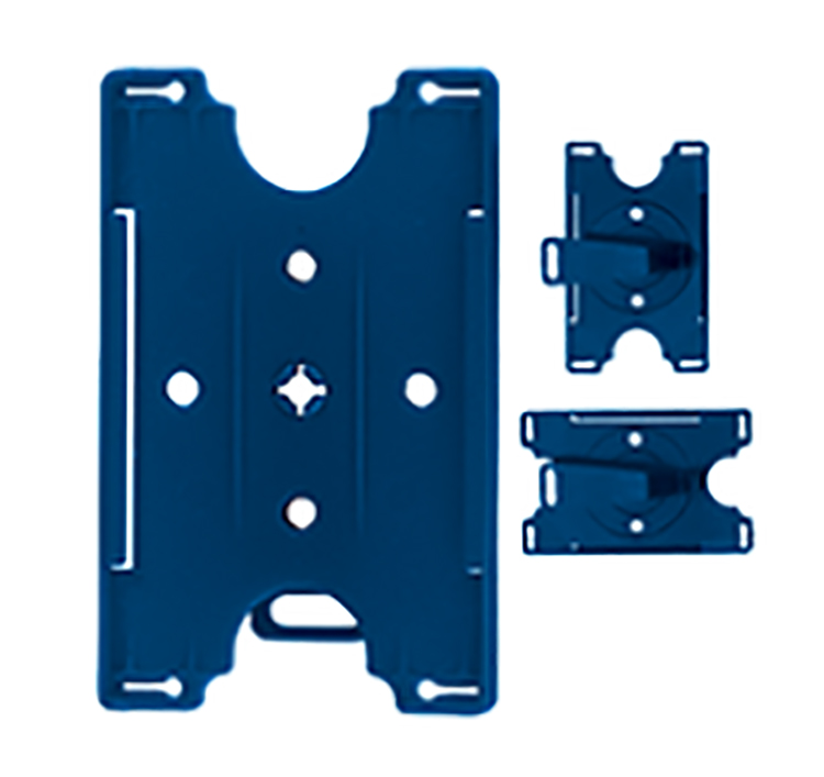2.62" W x 3.58" H - Multi-Directional Rigid Card Holder with Rotating Clip (Blank) 2