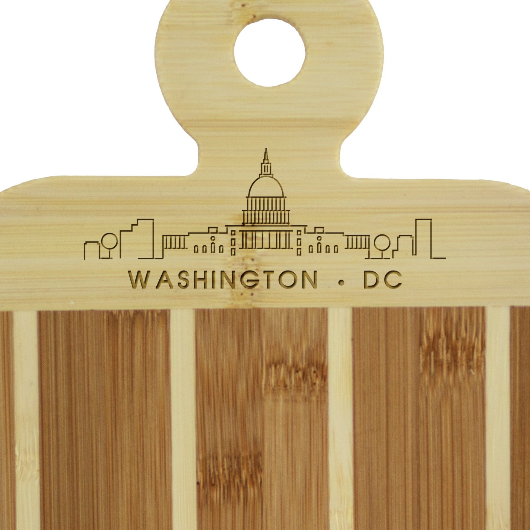 Striped Paddle City Skyline Board - DC District of Columbia 3