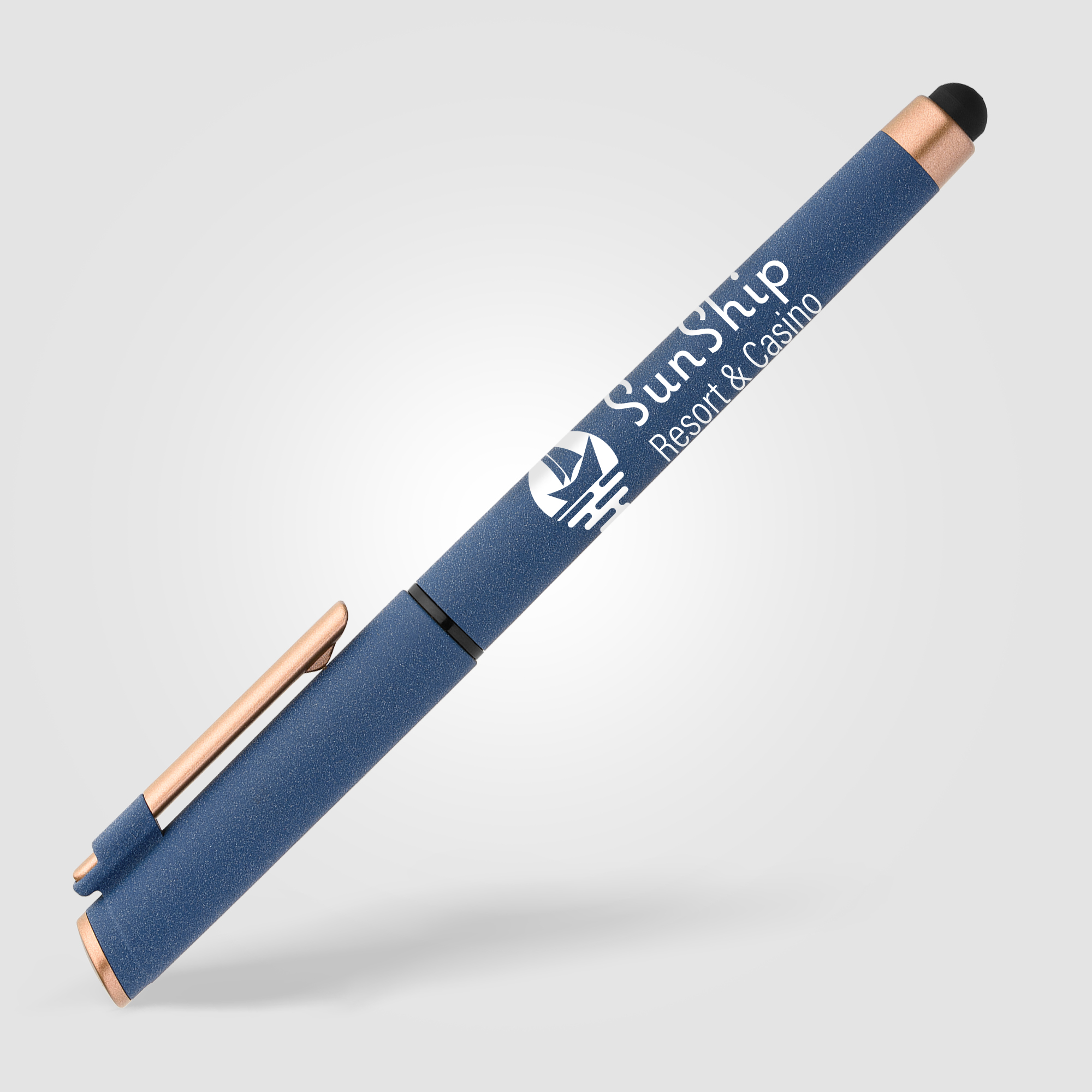 York Recycled Plastic Bronze Trim Stylus Gel Pen 32