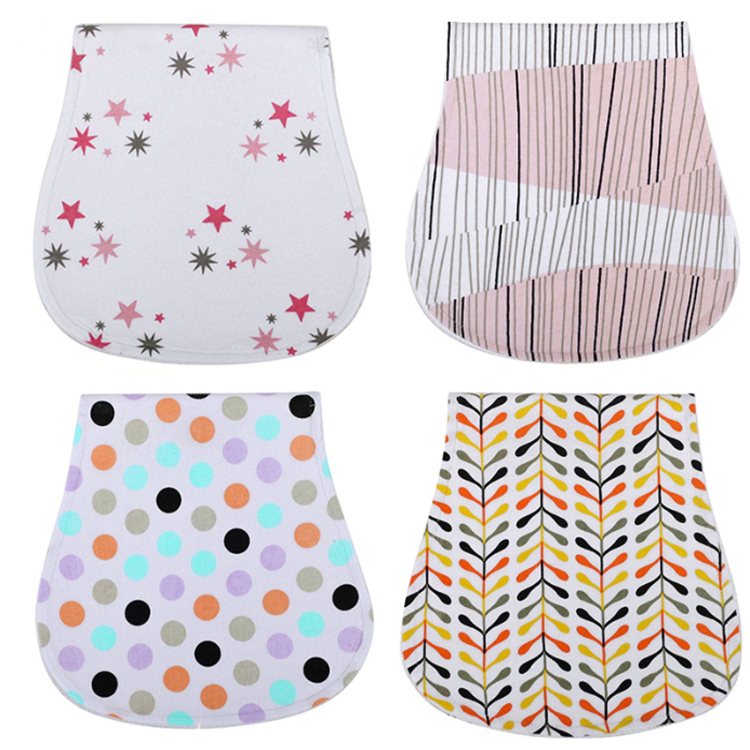 4Pcs Custom Baby Burp Cloths Set 10