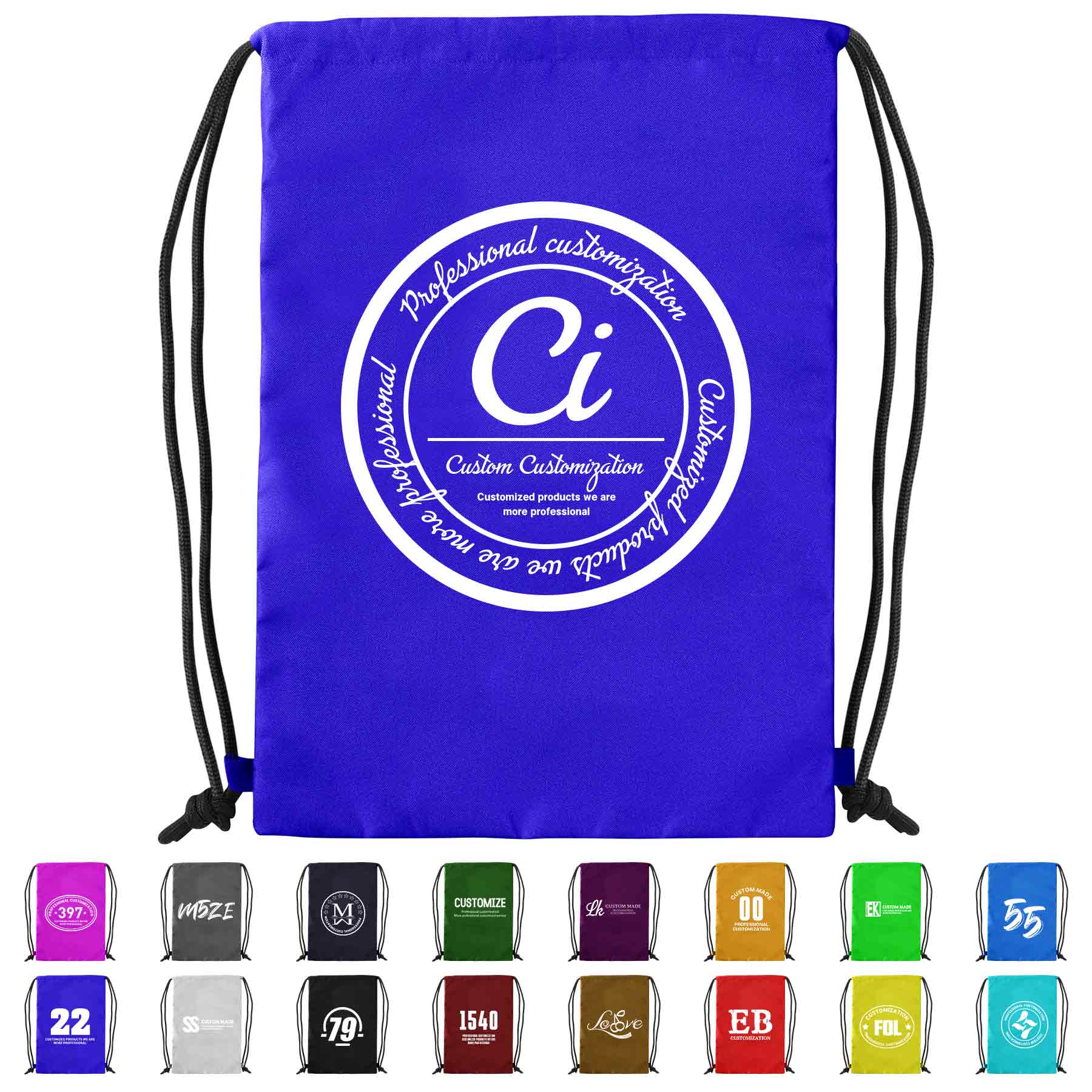 210D Polyester Drawstring Backpack 1