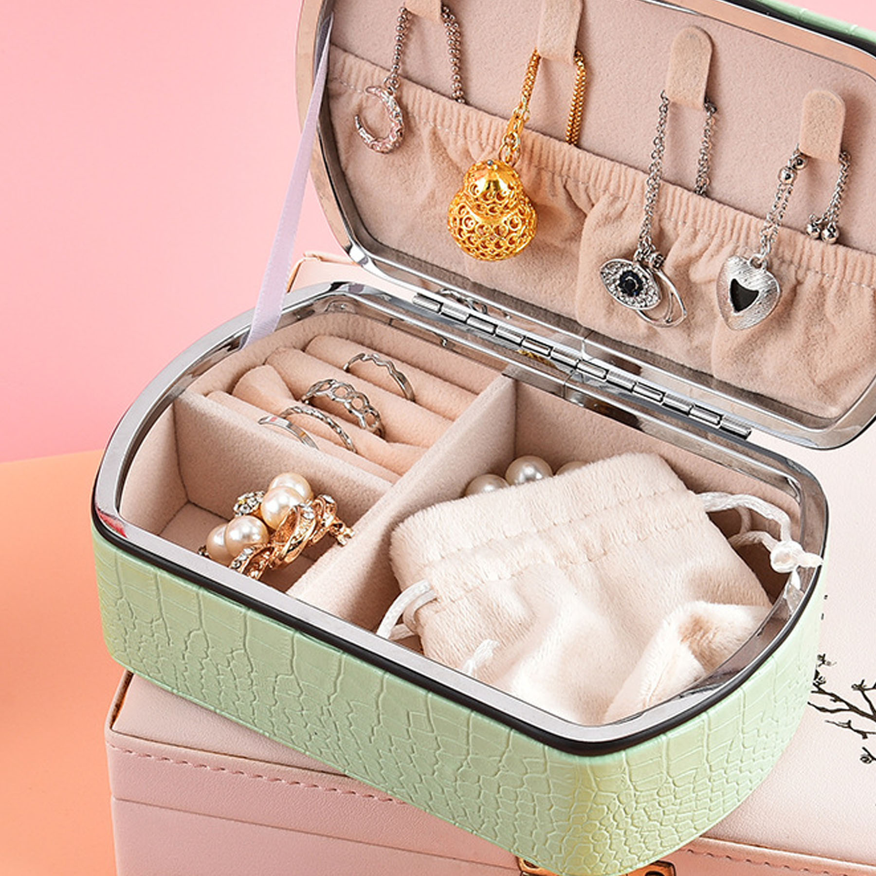 Crocodile Pattern Jewelry Storage Bo 5