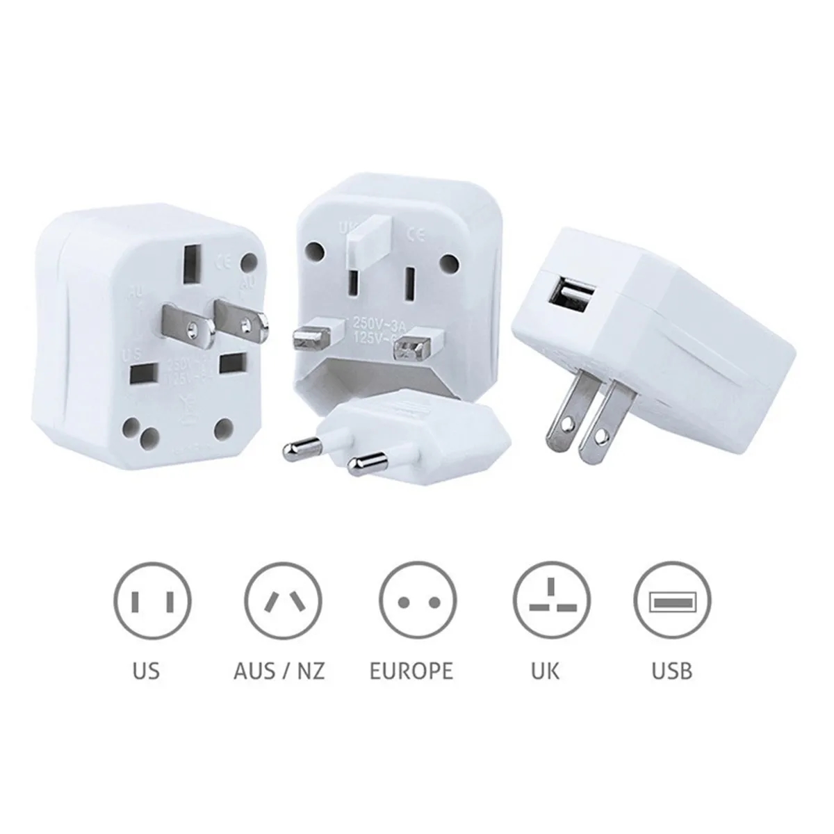 Universal Charger Adapter Plug USB Worldwide Travel 1