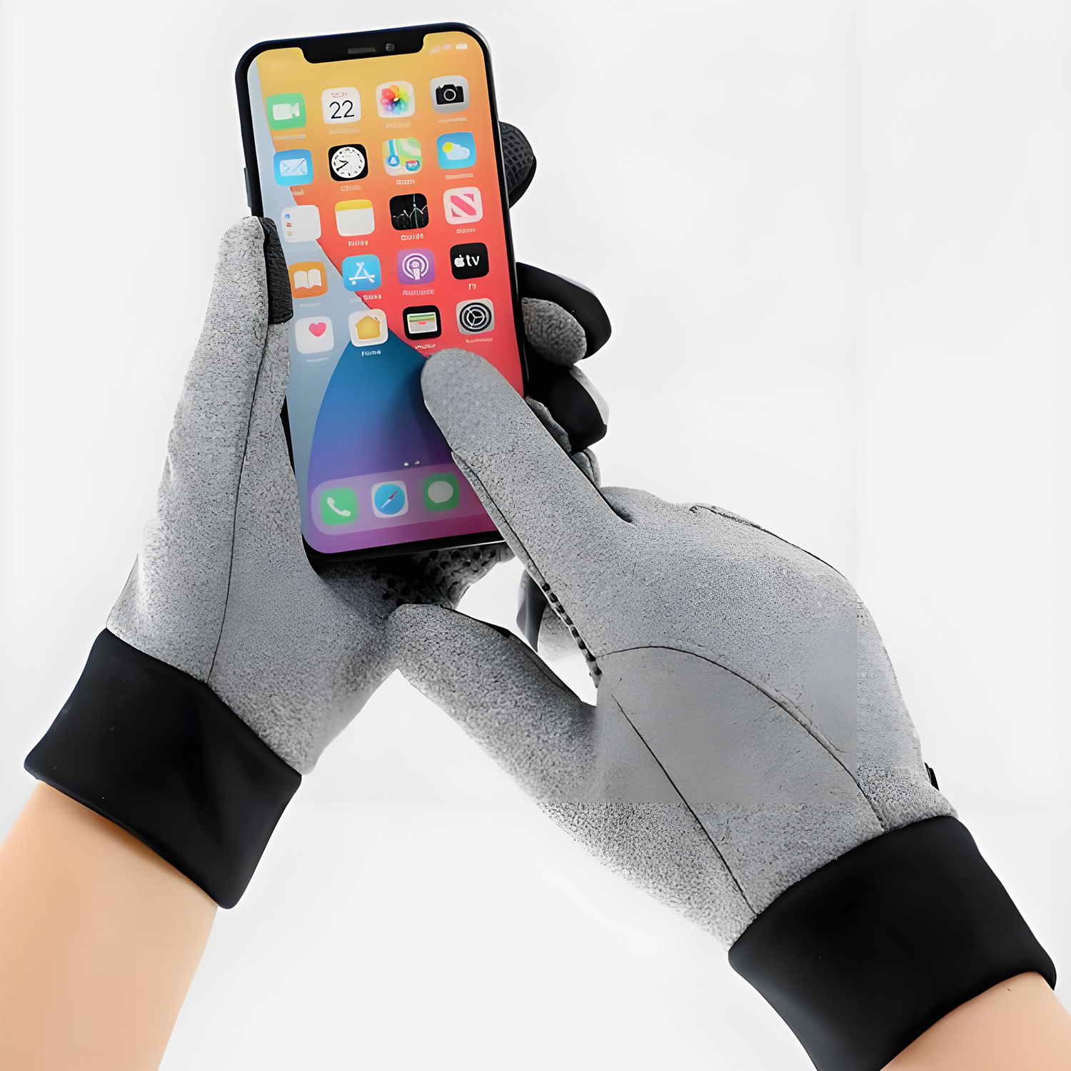 Outdoor Windproof and Waterproof with Fleece Warm Gloves 5